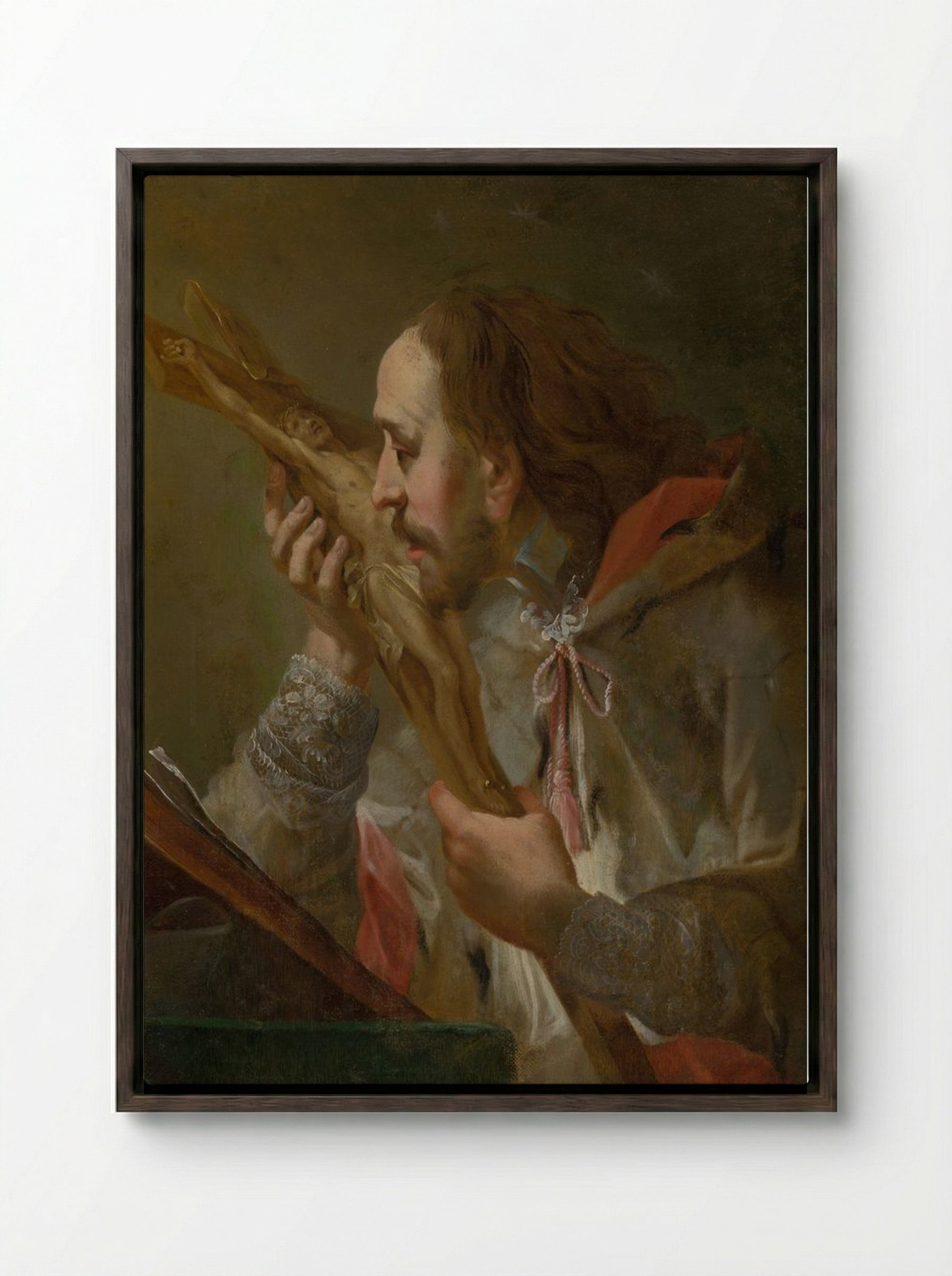 St. Ignatius of Loyola - Peter Paul Rubens - Framed Canvas Dark Wood