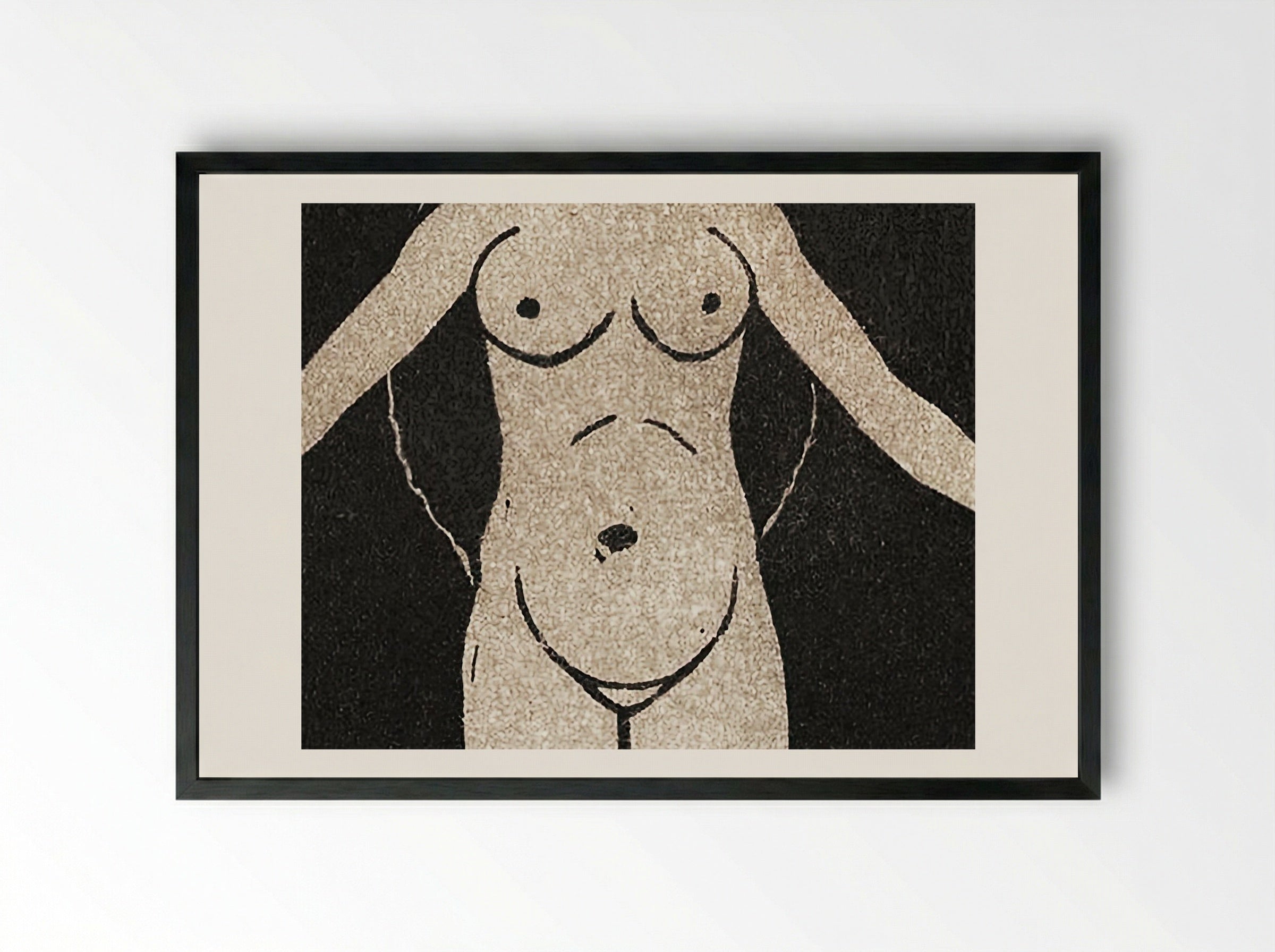 Calendar for 1901 with Women and Flowers - Fine Art Print - Framed Print Black