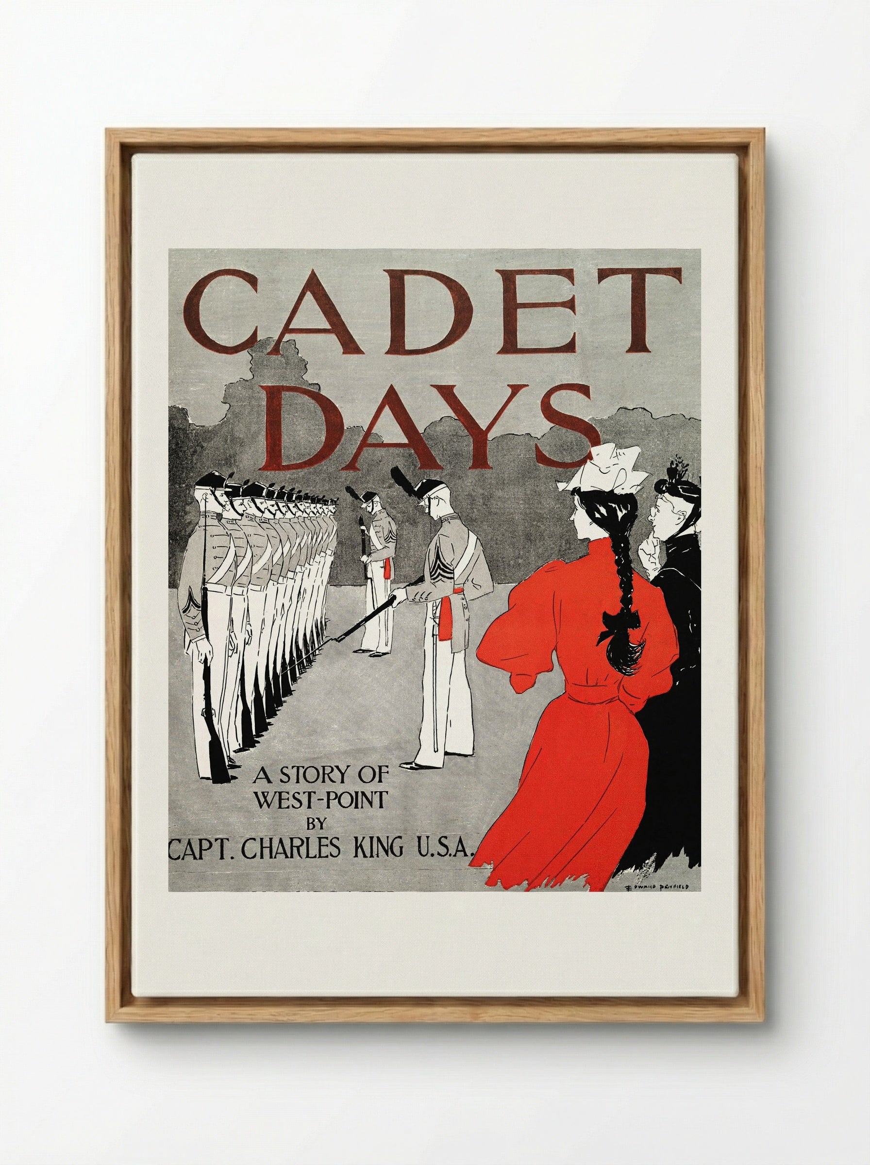 Cadet Days - Edward Penfield - Framed Canvas Wood