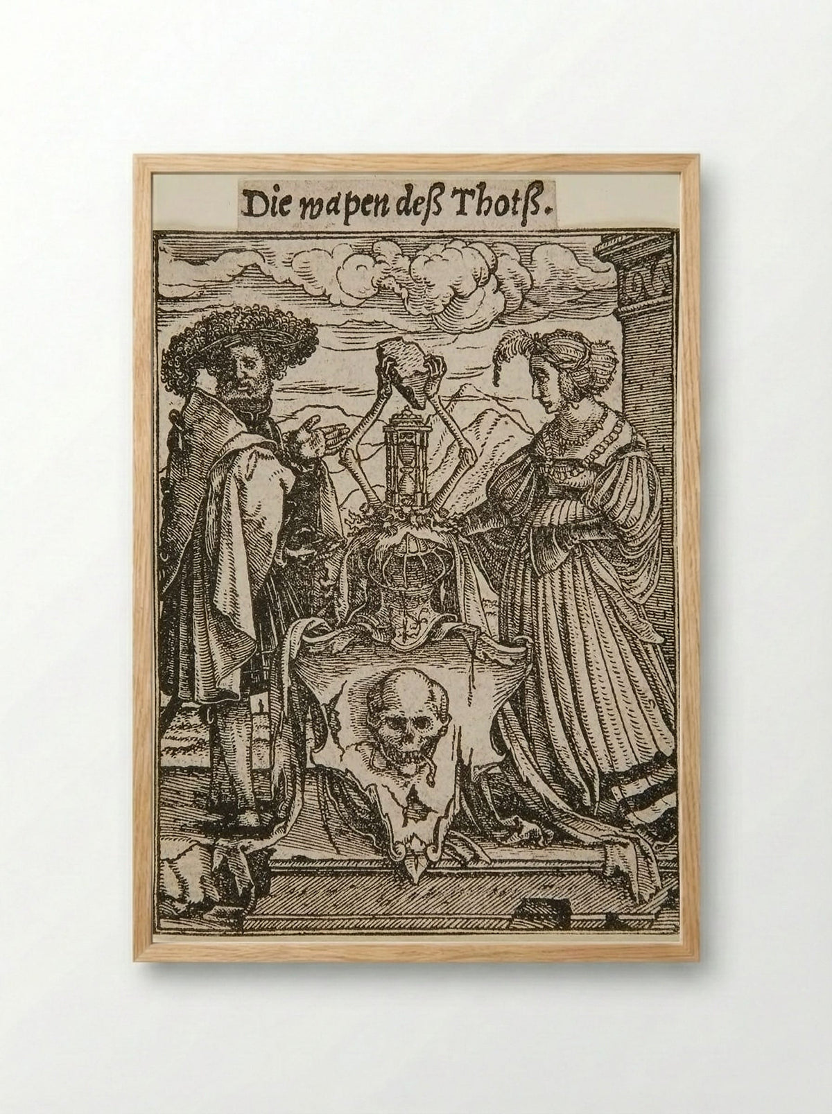 The Arms of Death - Hans Holbein the Younger - Framed Print Wood