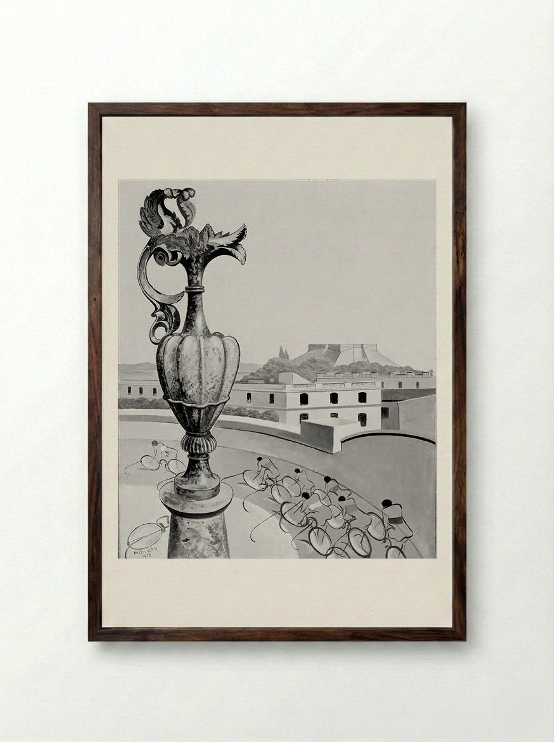 Optical Hopes and Illusions - Man Ray - Framed Print Dark Wood