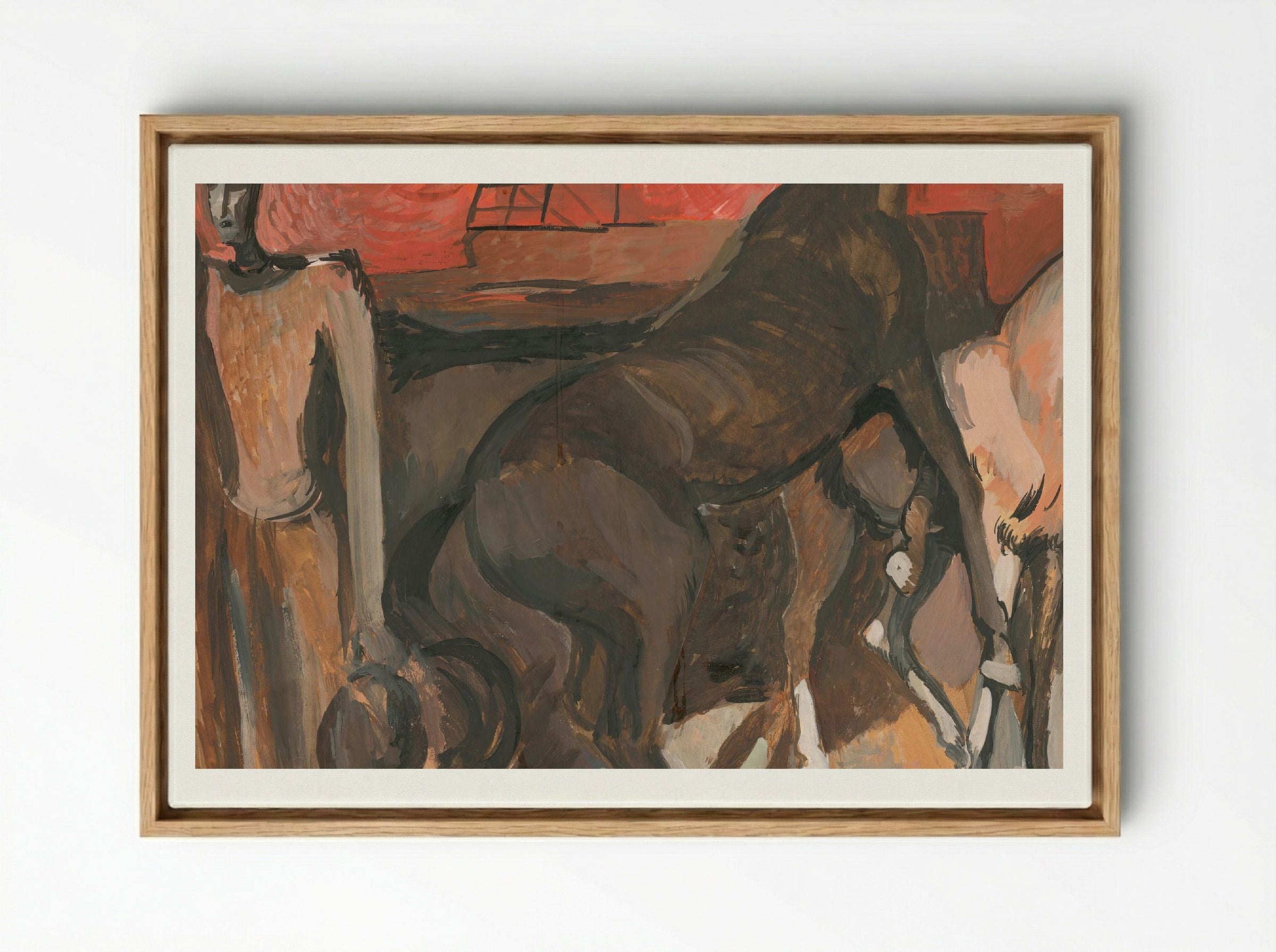 Fire - Refugees - Cyprián Majerník - Framed Canvas Wood