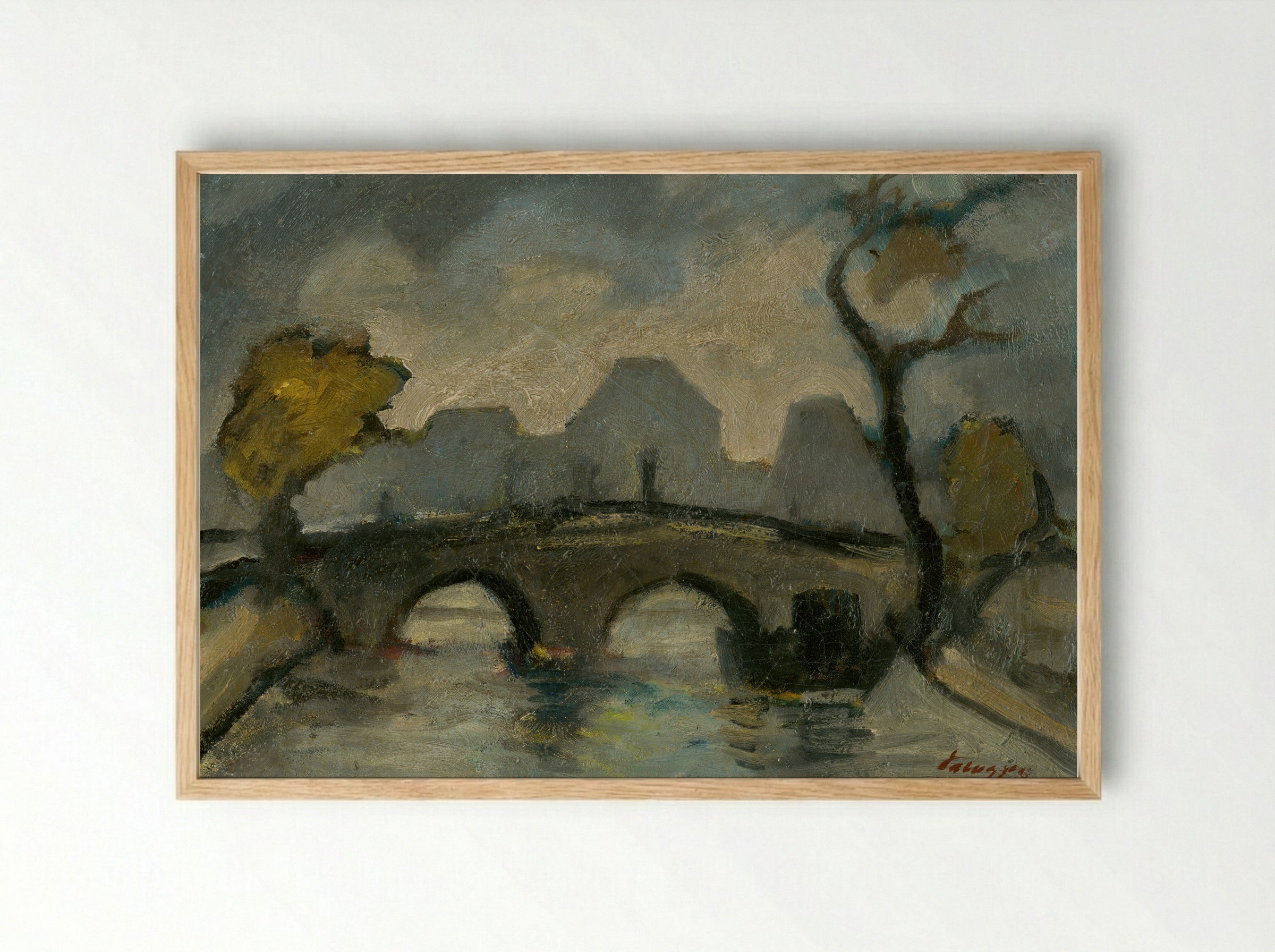 Bridge in Paris (Pont Marie) - Zolo Palugyay - Framed Print Wood
