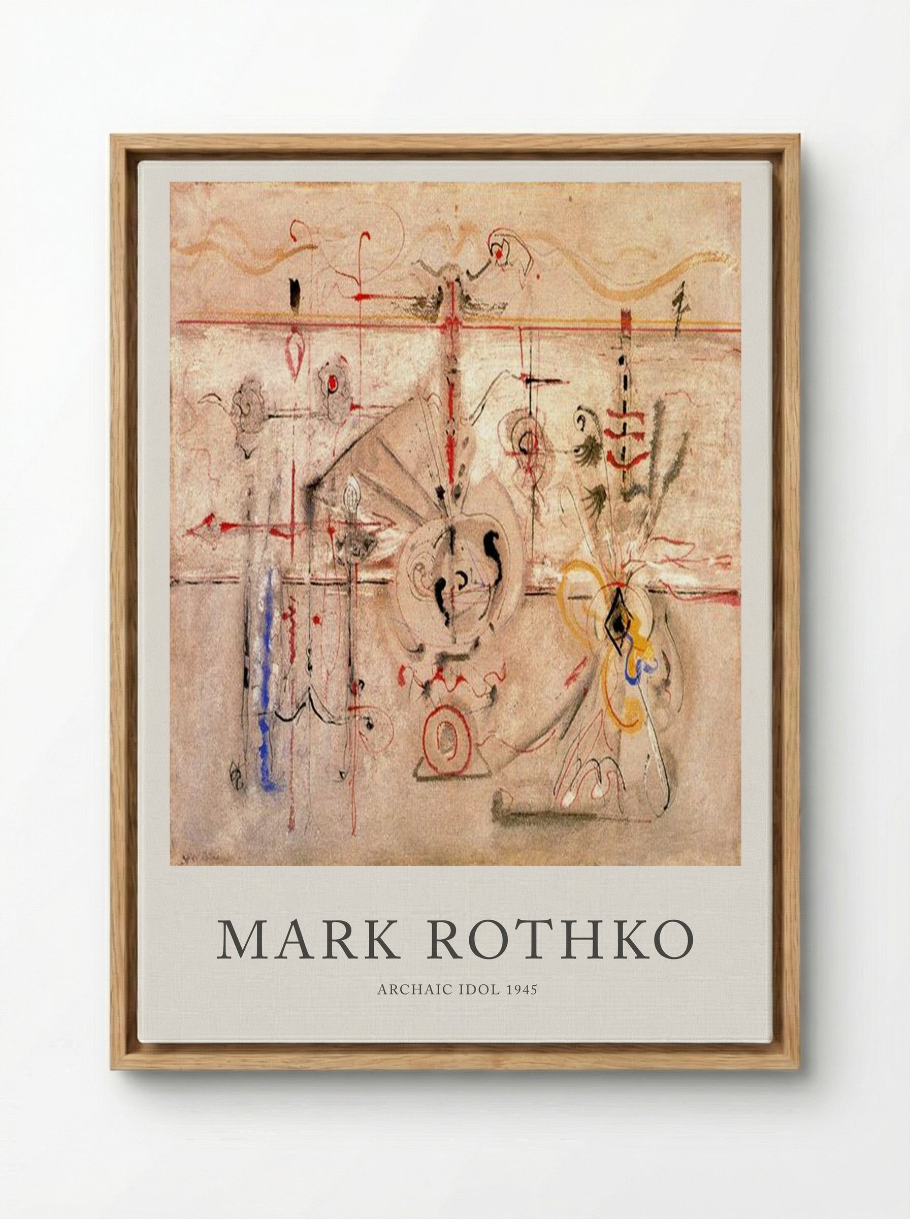 Archaic Idol - Mark Rothko - Framed Canvas Wood