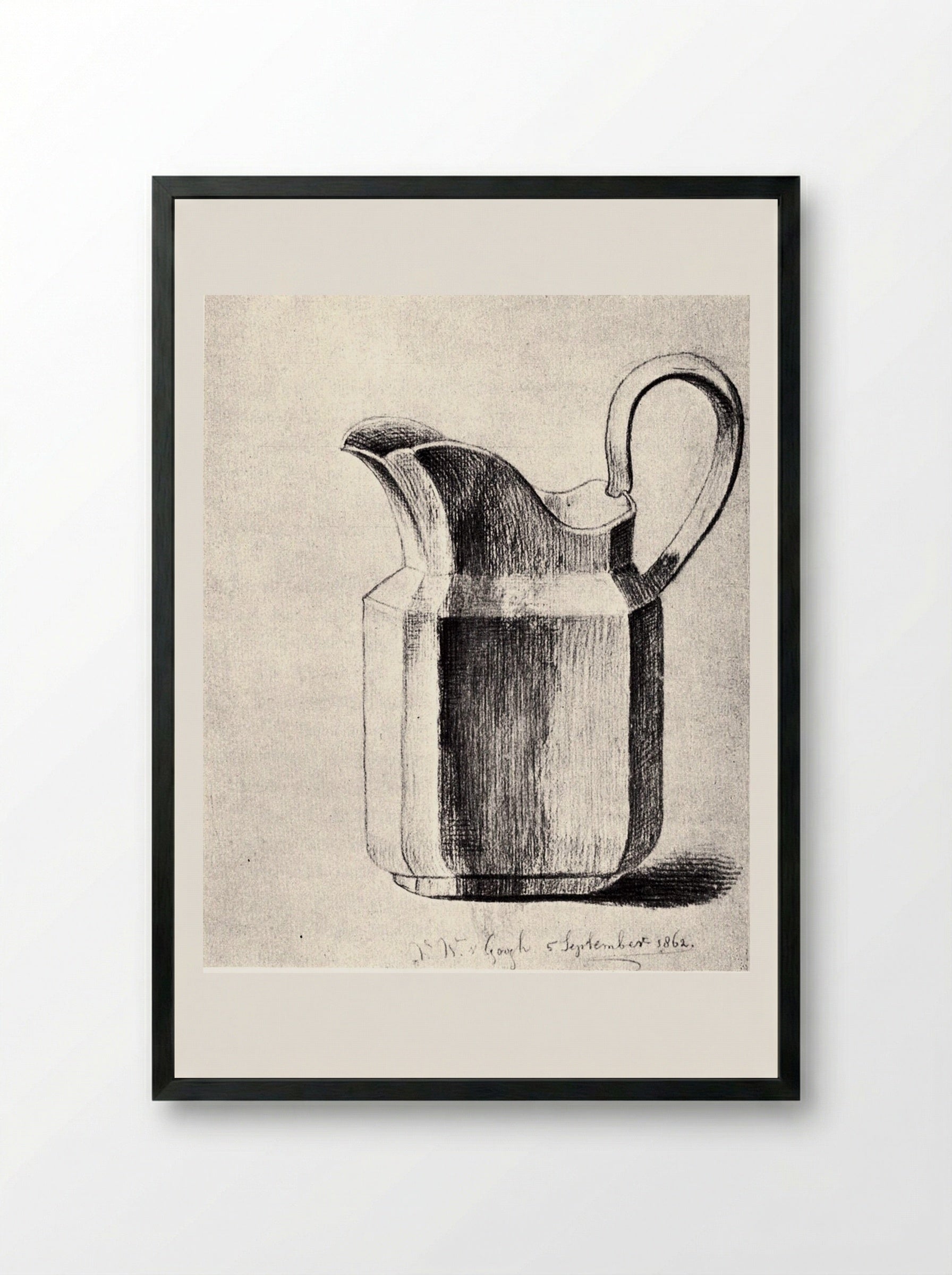 Milk Jug (Pewter Jug) - Vincent van Gogh - Framed Print Black