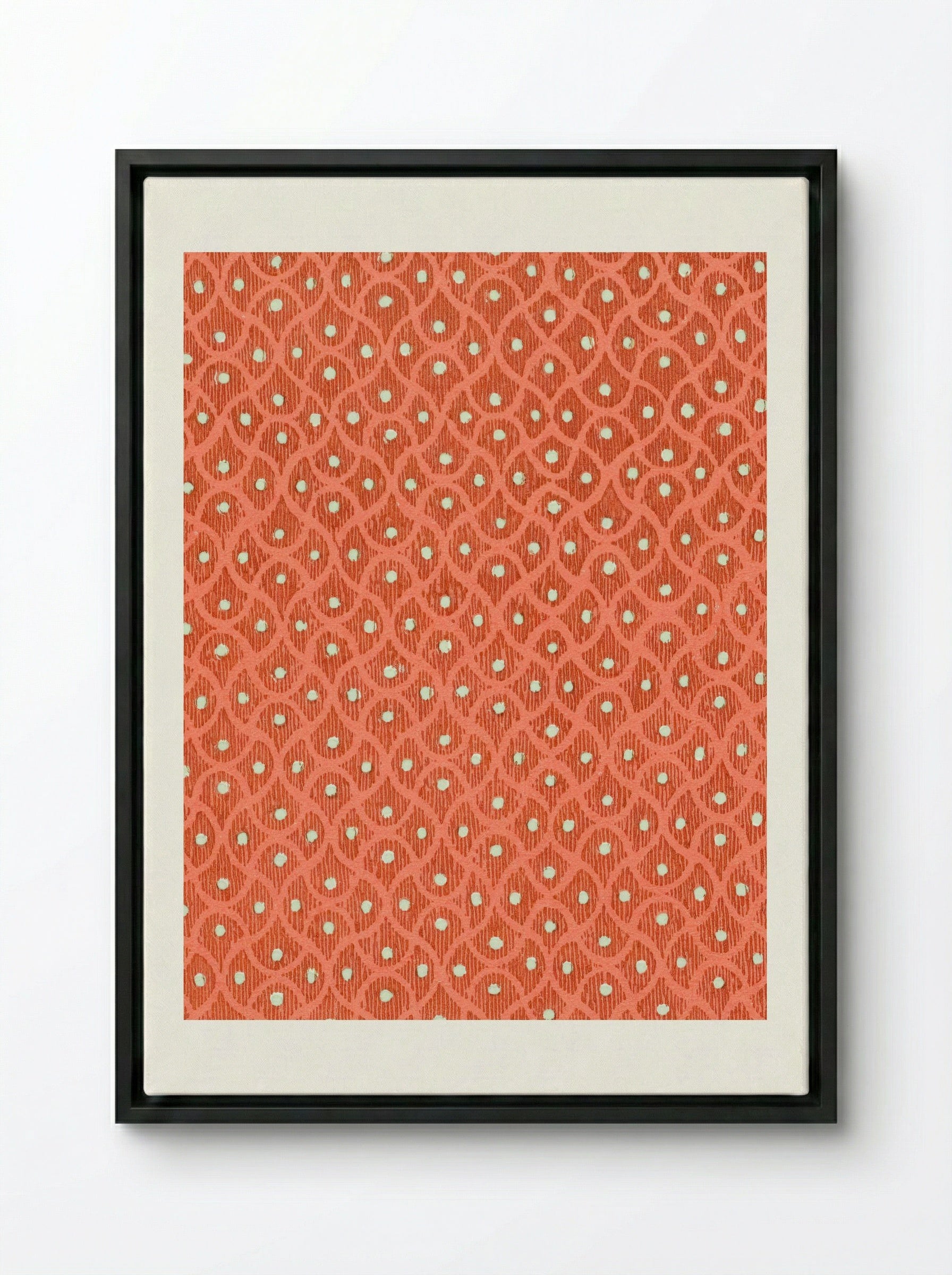 Lamé in Pink and Green - Charles Goy - Framed Canvas Black