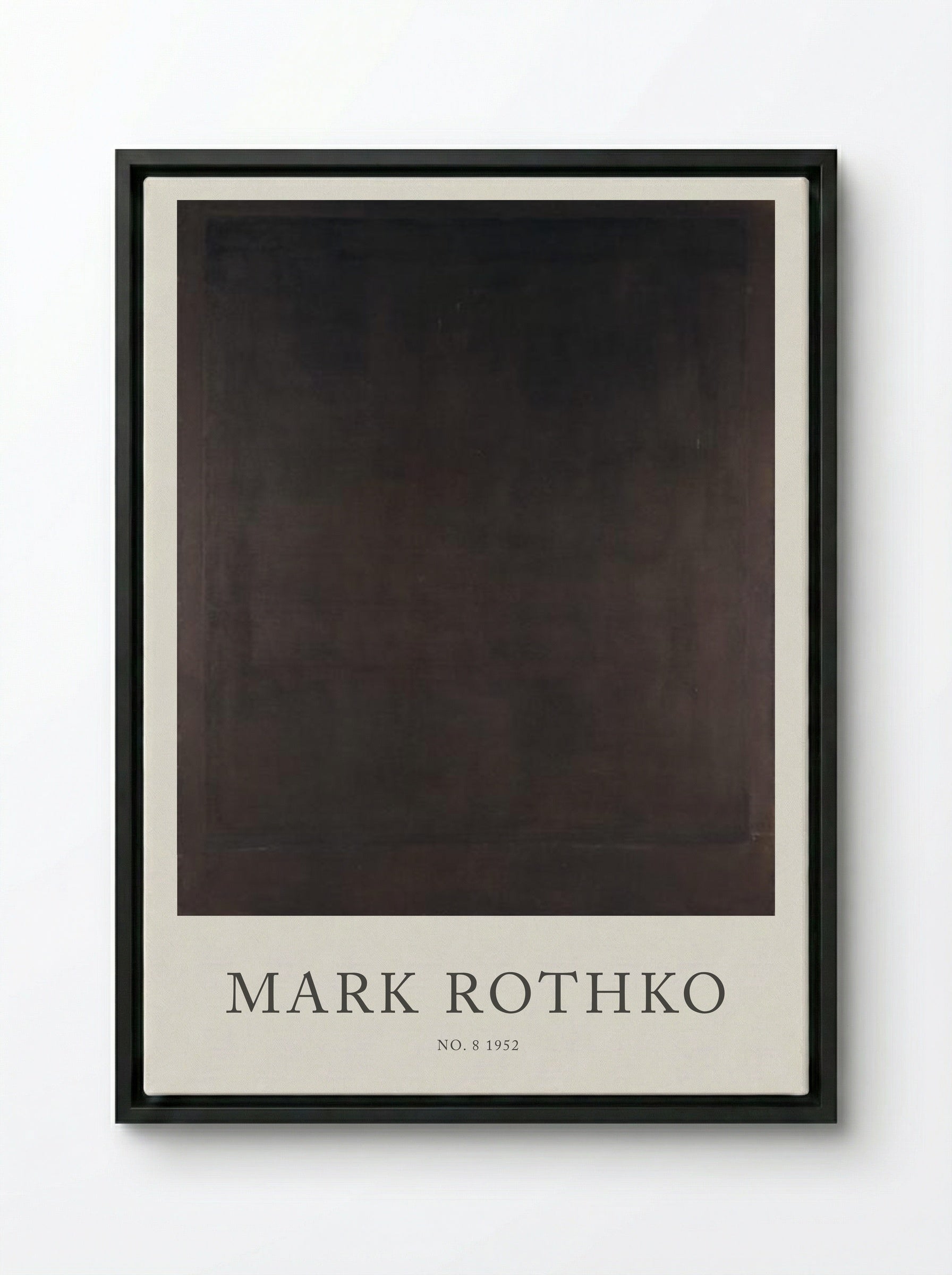No. 8 - Mark Rothko - Framed Canvas Black