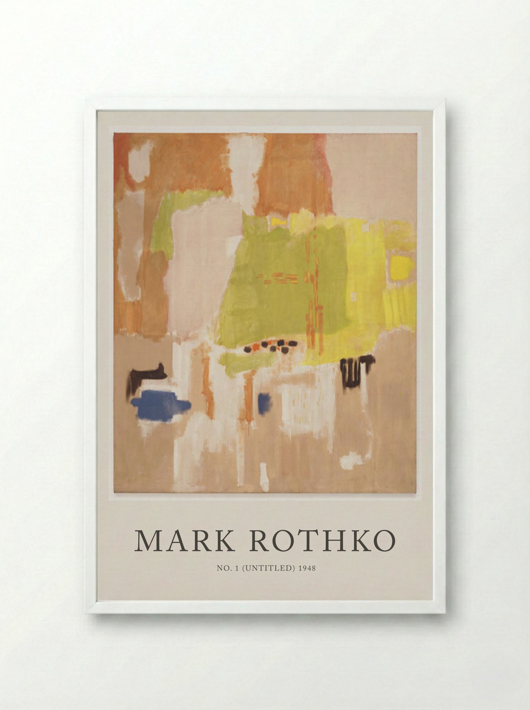 No. 1 (Untitled) - Mark Rothko - Framed Print White