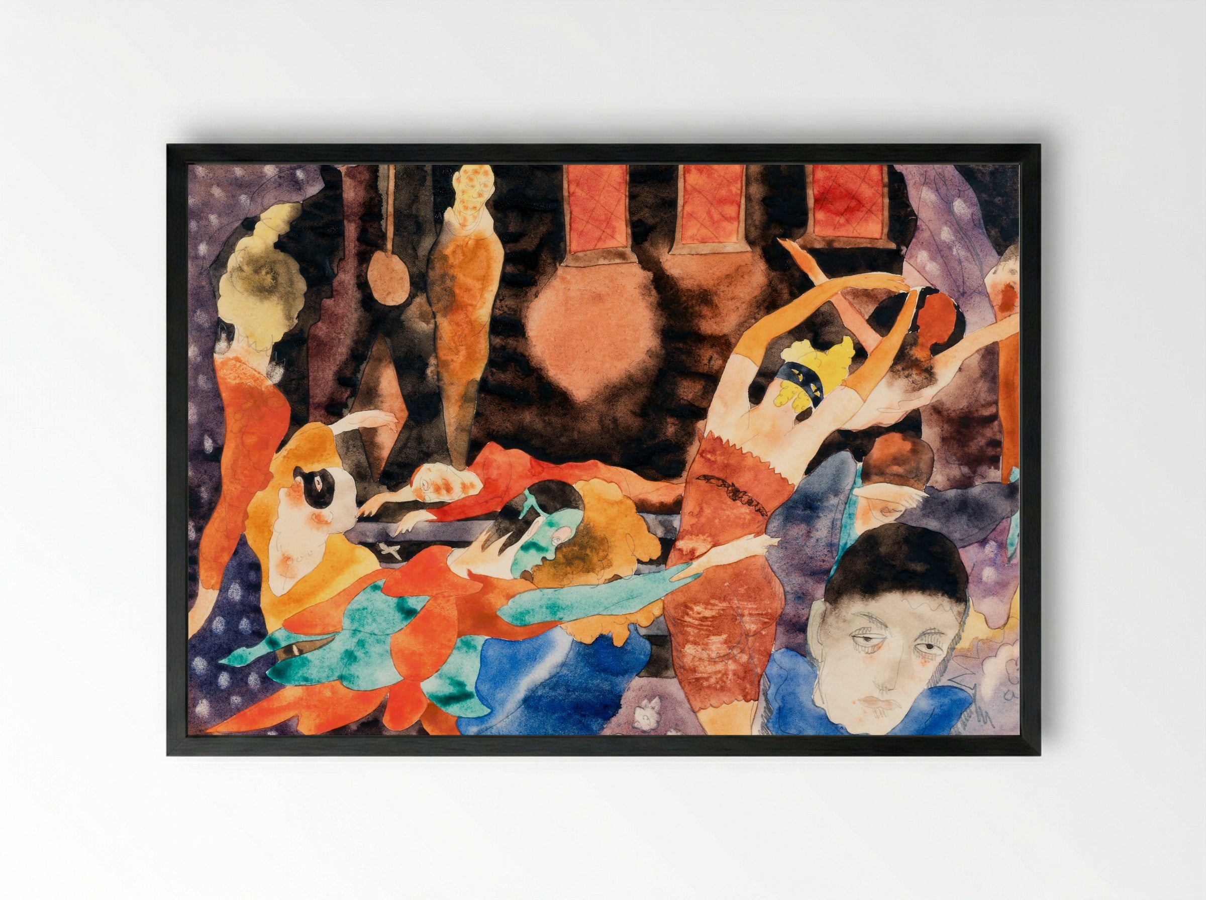 The Masque of the Red Death - Charles Demuth - Framed Print Black