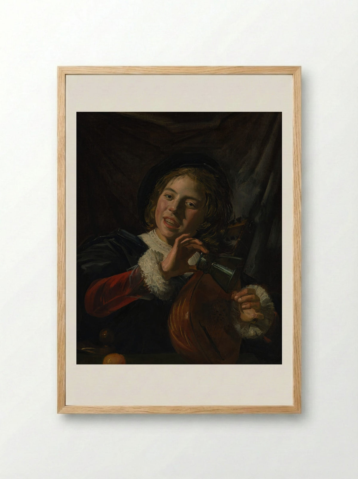 Boy with a Lute - Frans Hals - Framed Print Wood