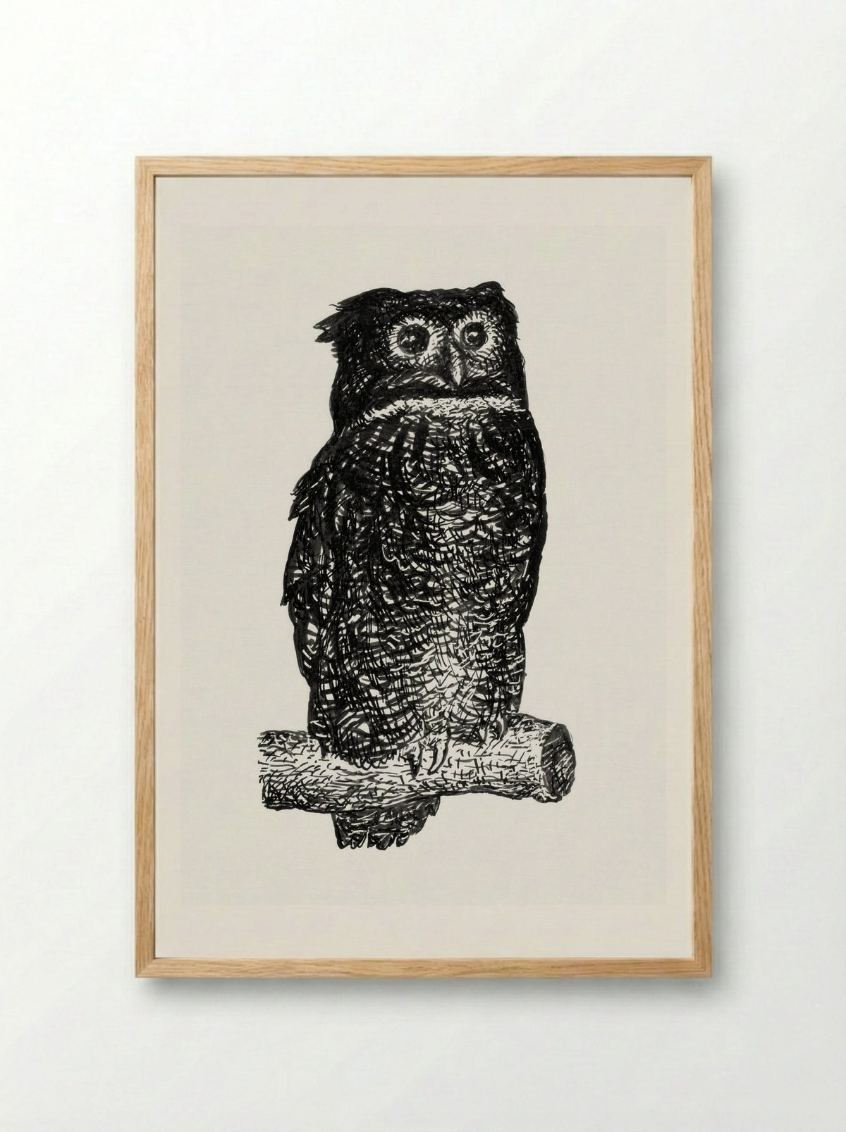 Owl - Leo Gestel - Framed Print Wood