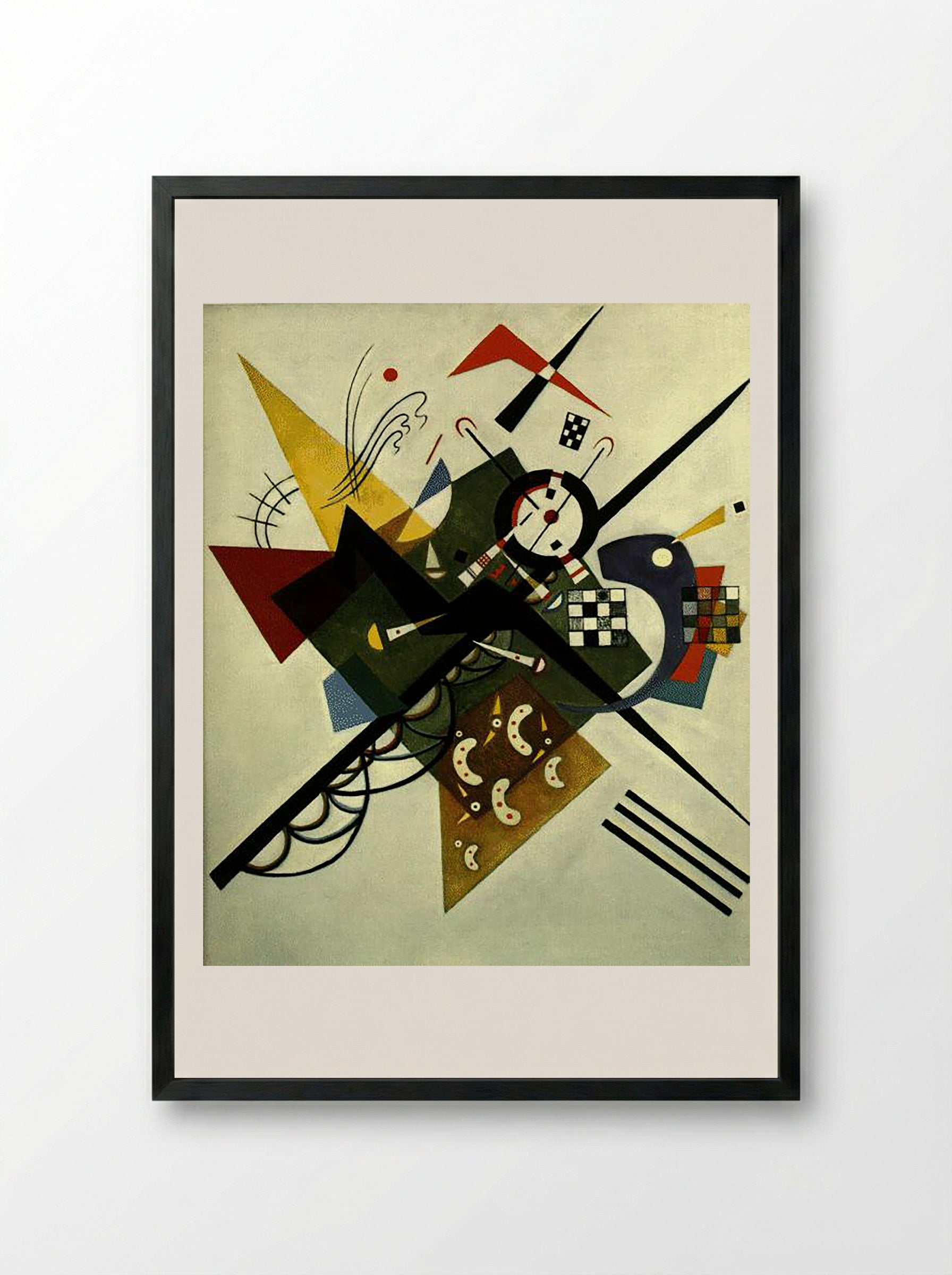 On White II - Wassily Kandinsky - Framed Print Black
