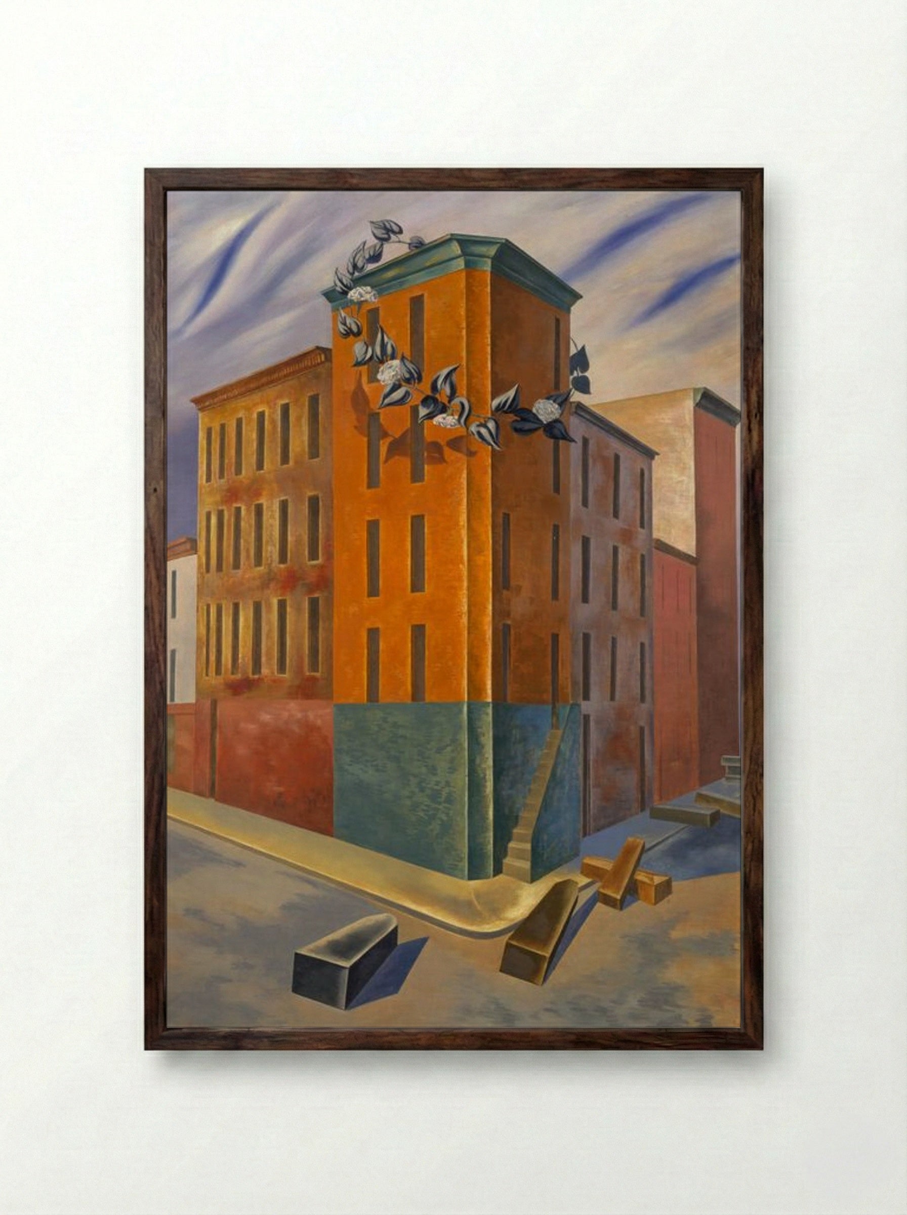 One Third of a Nation - Charles Sheeler - Framed Print Dark Wood