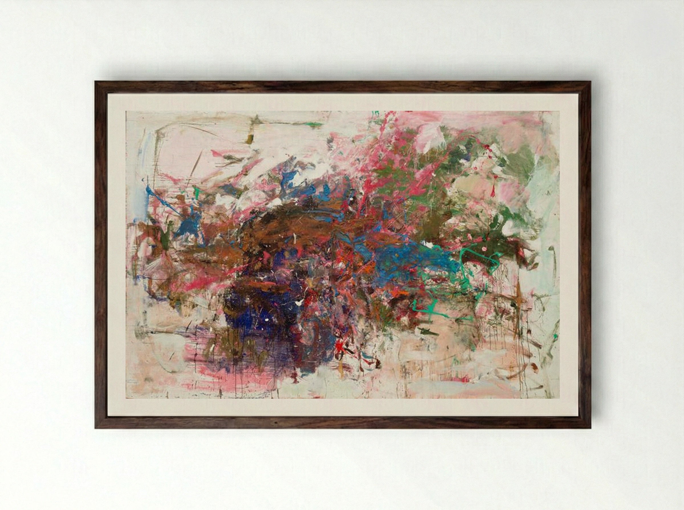 Grandes Carrières - Joan Mitchell - Framed Print Dark Wood