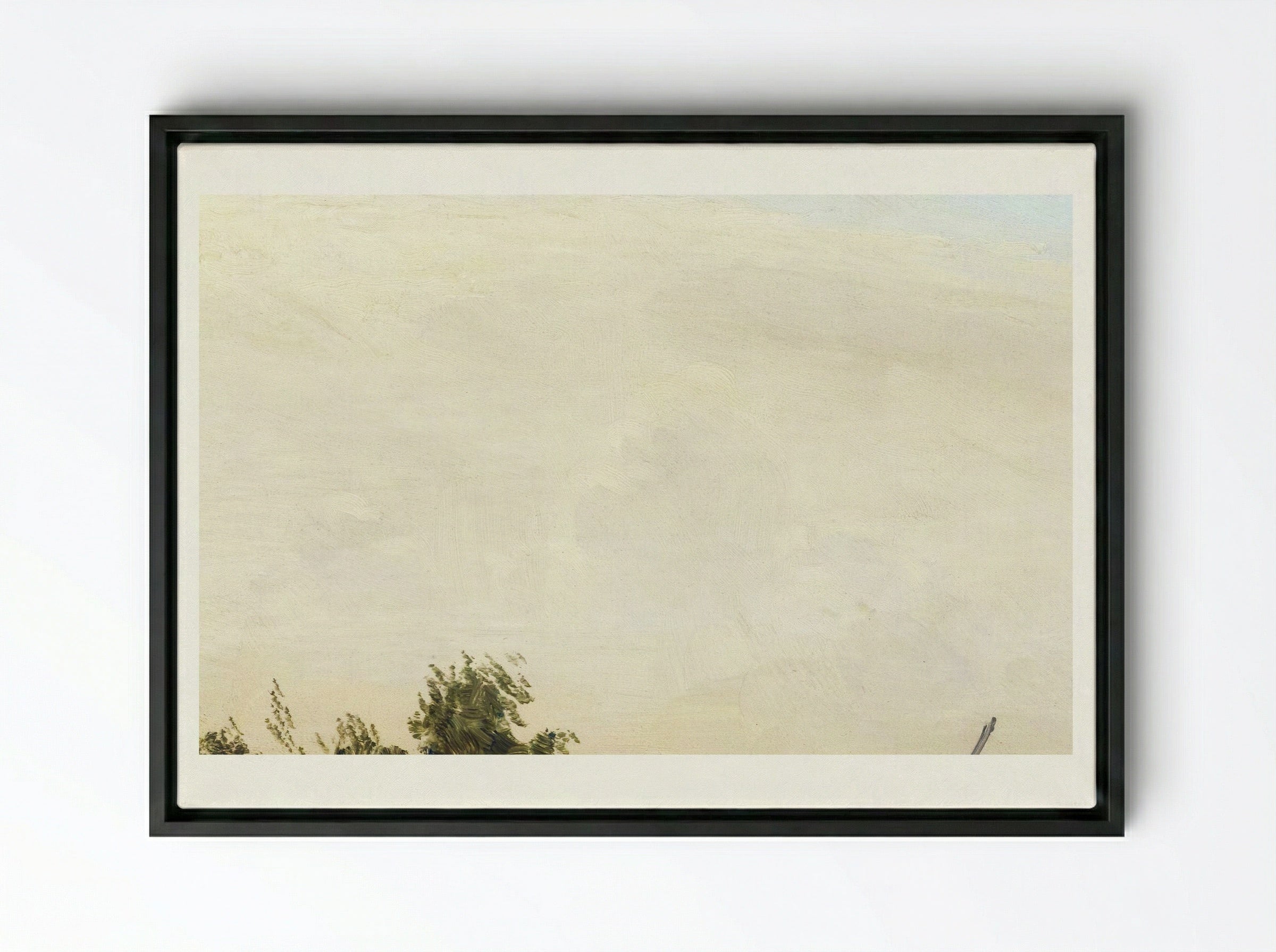 Meadow Landscape on the Spaarne - Gerrit Willem Dijsselhof - Framed Canvas Black