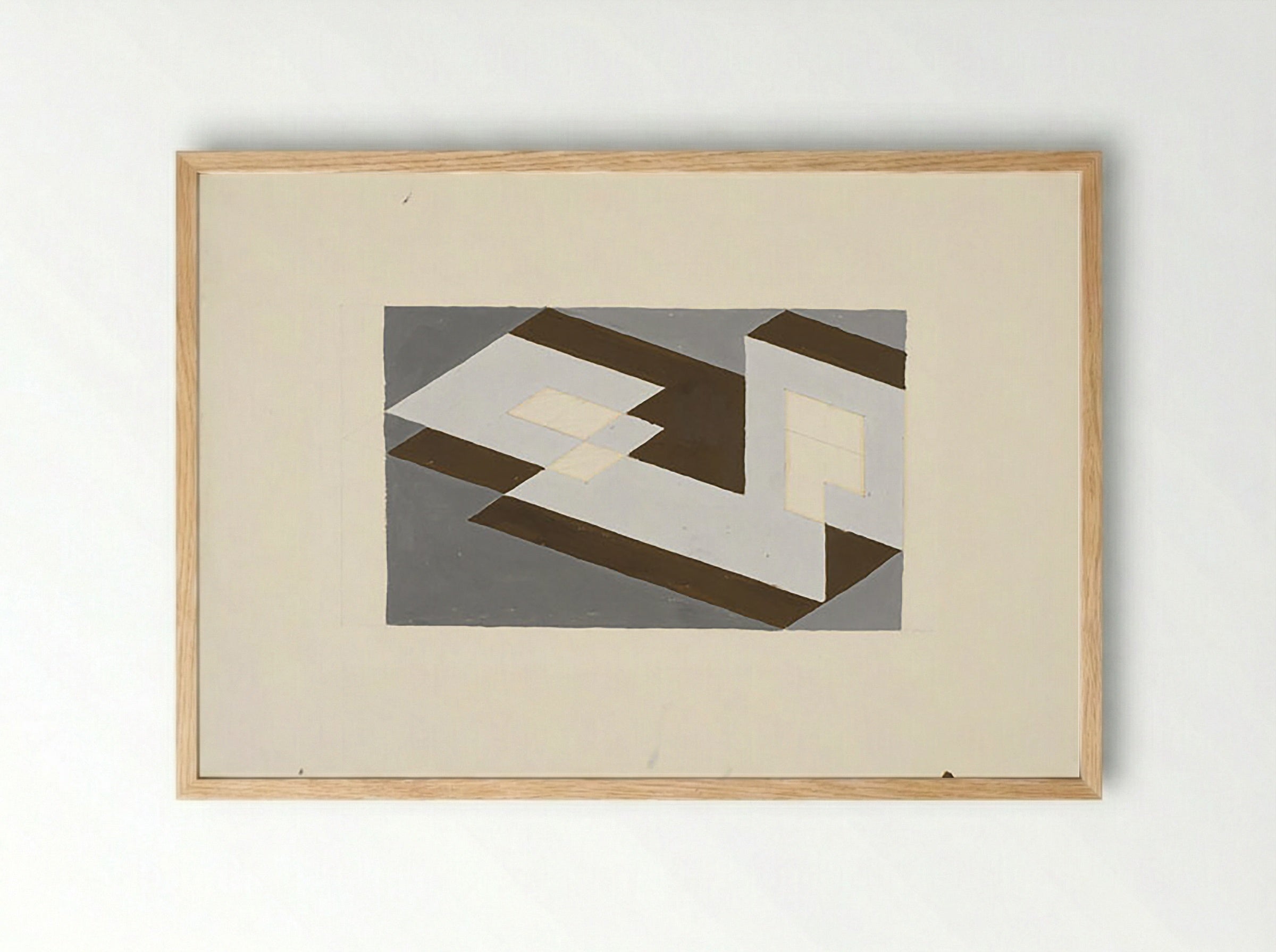 Study for Tenayuca - Josef Albers - Framed Print Wood