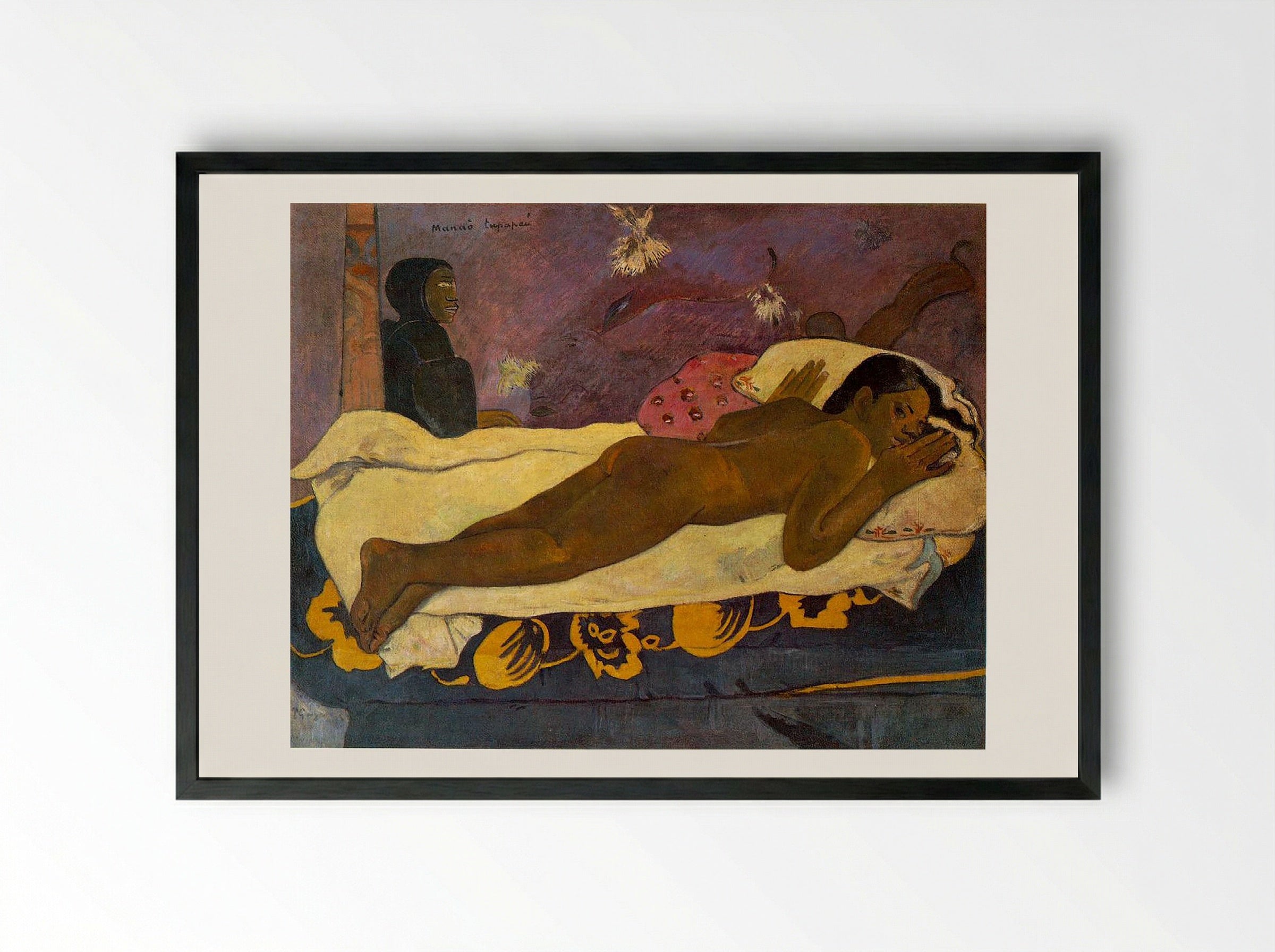 The Spirit of the Dead Watches - Paul Gauguin - Framed Print Black