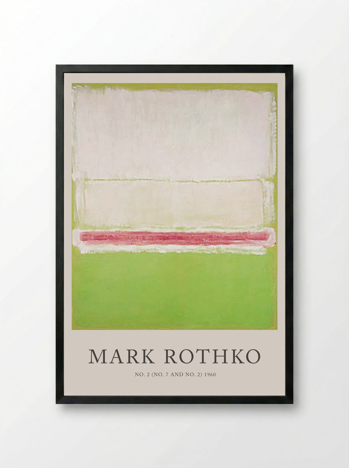 No. 2 (No. 7 and No. 2) - Mark Rothko - Framed Print Black