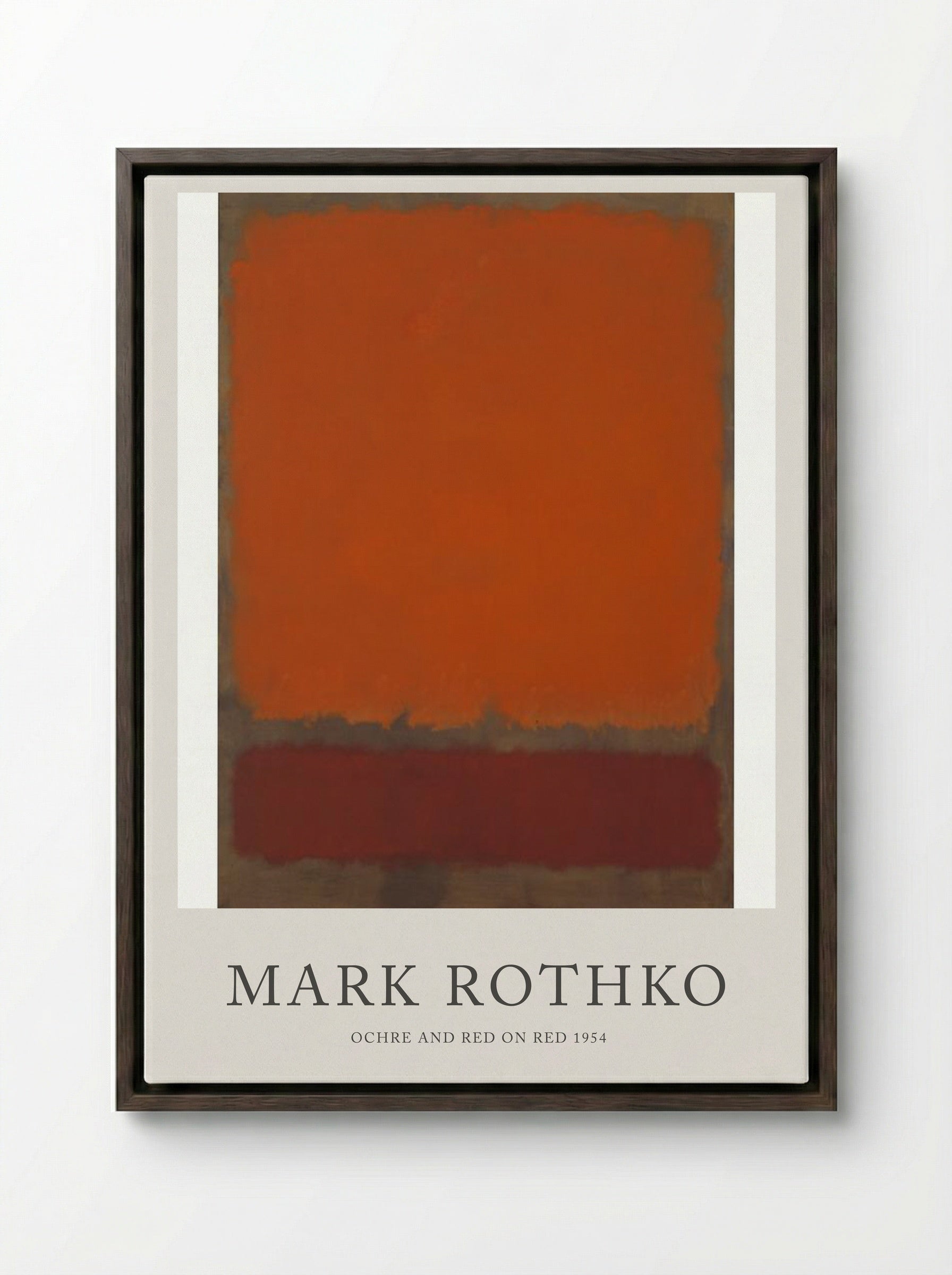 Ochre and Red on Red - Mark Rothko - Framed Canvas Dark Wood