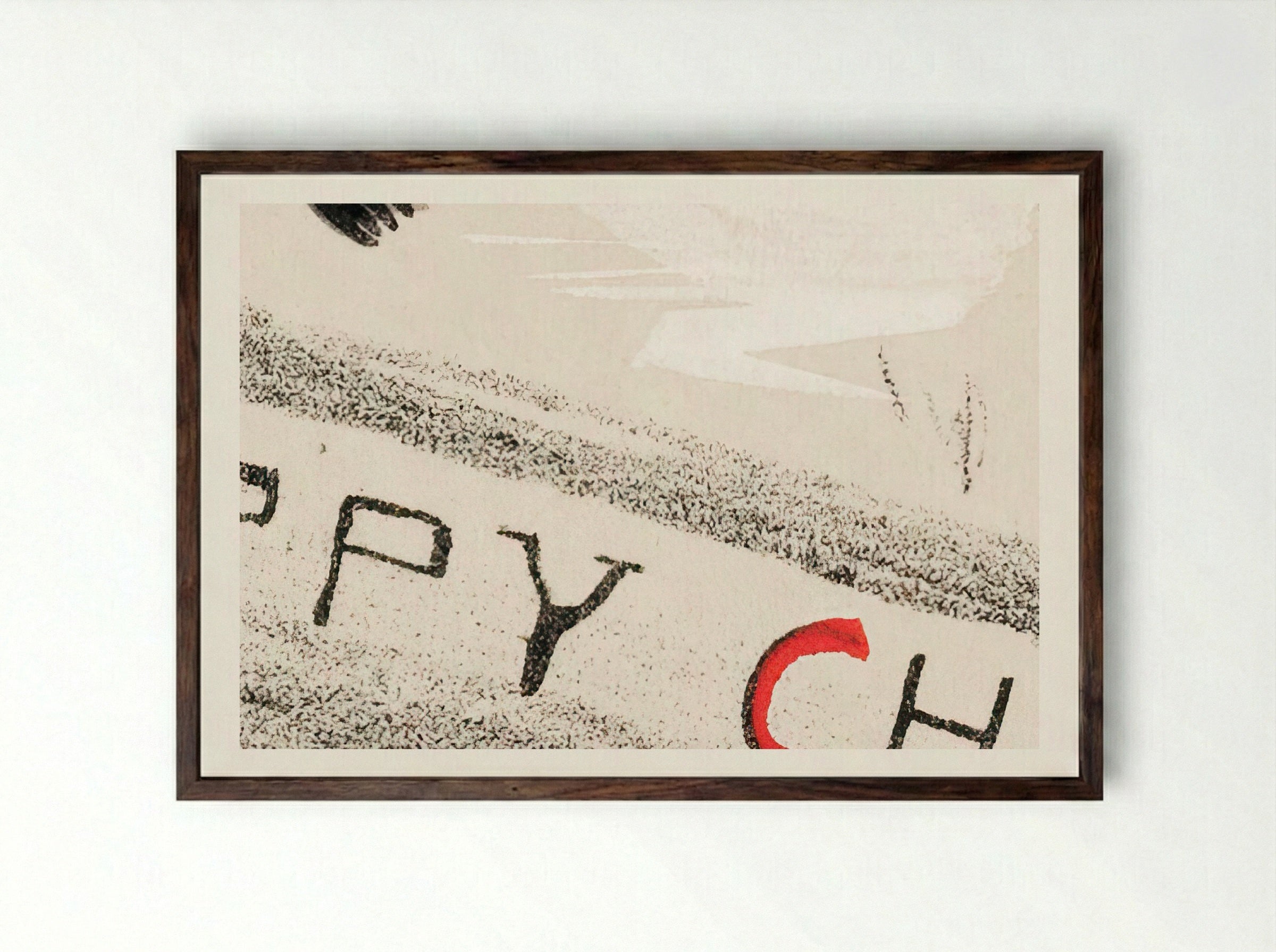 Christmas Card with Four Crows - Theo van Hoytema - Framed Print Dark Wood