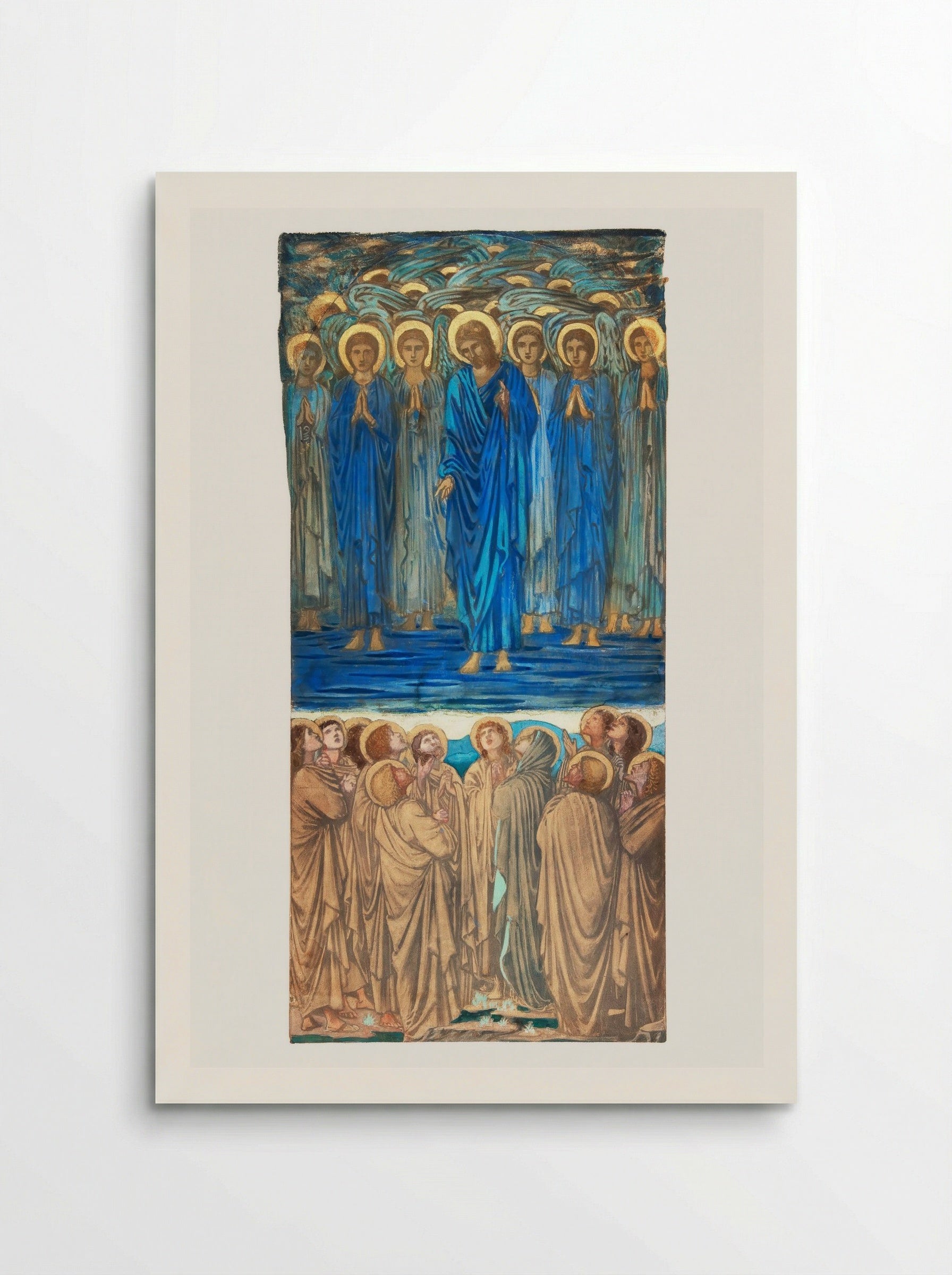 Study for 'The Ascension of Christ' - Edward Burne-Jones - Poster