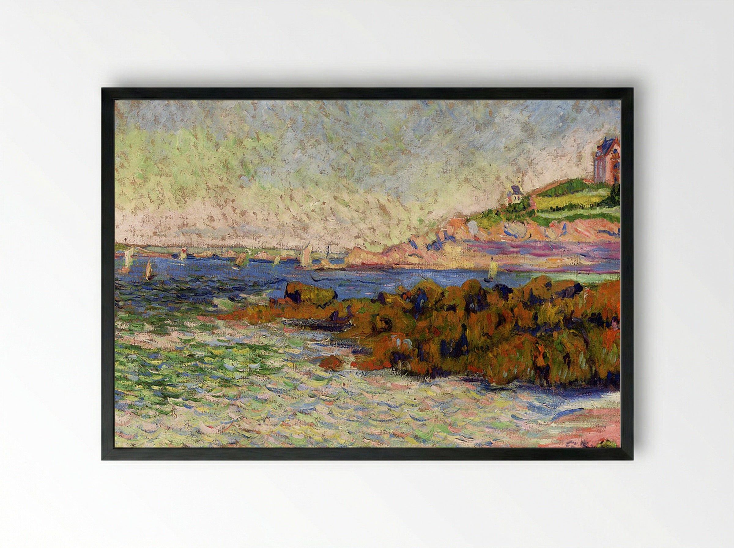 Saint-Briac, Le Balise du Cheval - Paul Signac - Framed Print Black