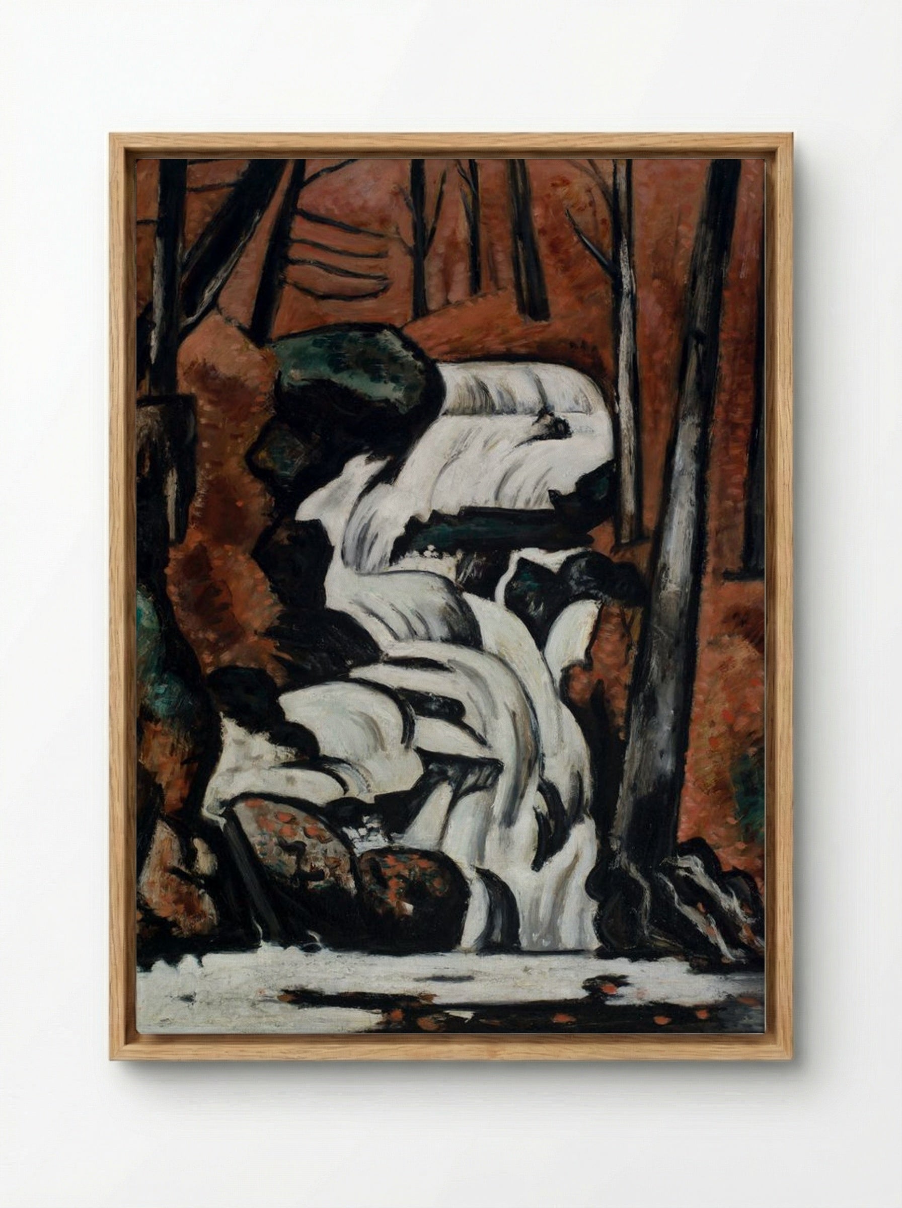 Smelt Brook Falls - Marsden Hartley - Framed Canvas Wood