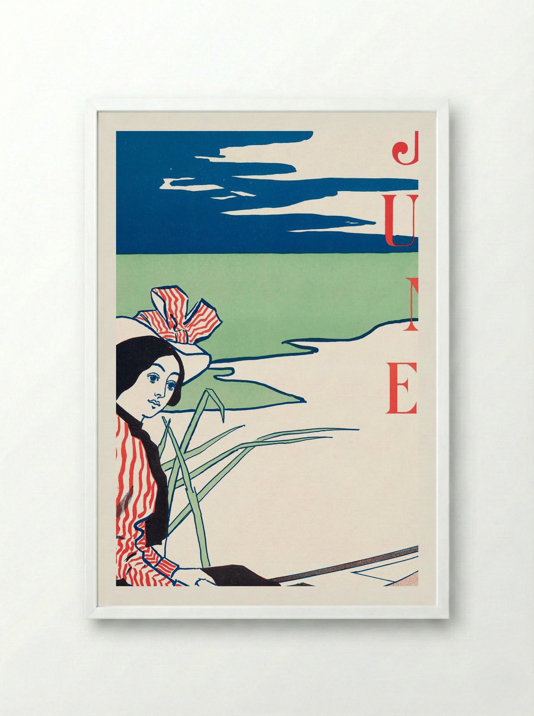 Lippincott's, June - Edward Penfield - Framed Print White