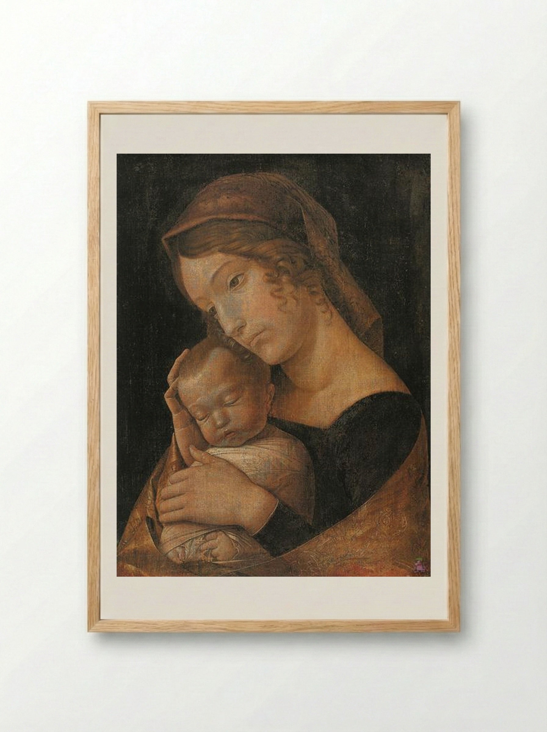 Virgin and Child - Andrea Mantegna - Framed Print Wood