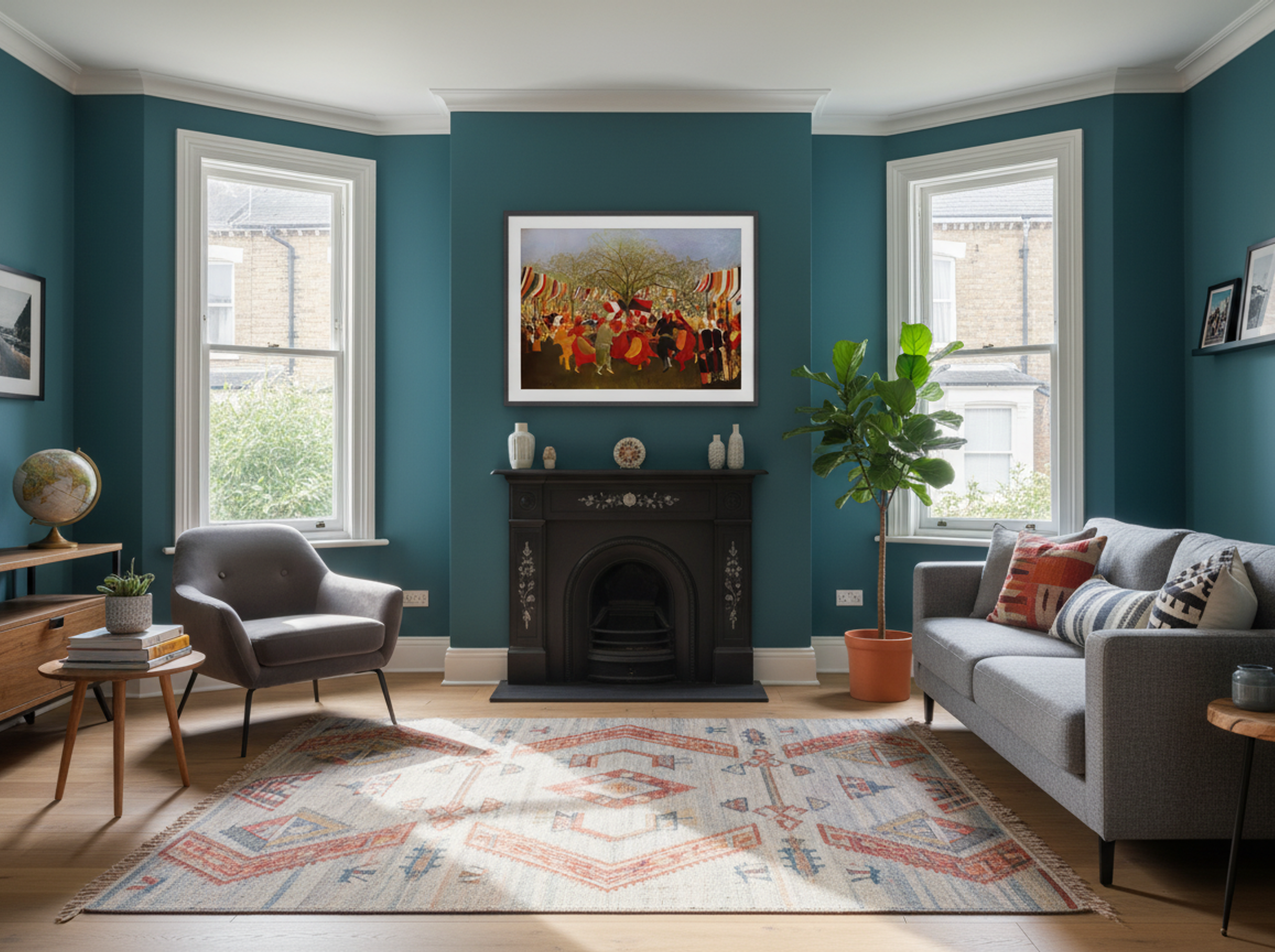 Centennial of Independence by Henri Rousseau – Naïve Art Historical Celebration Print - Lifestyle