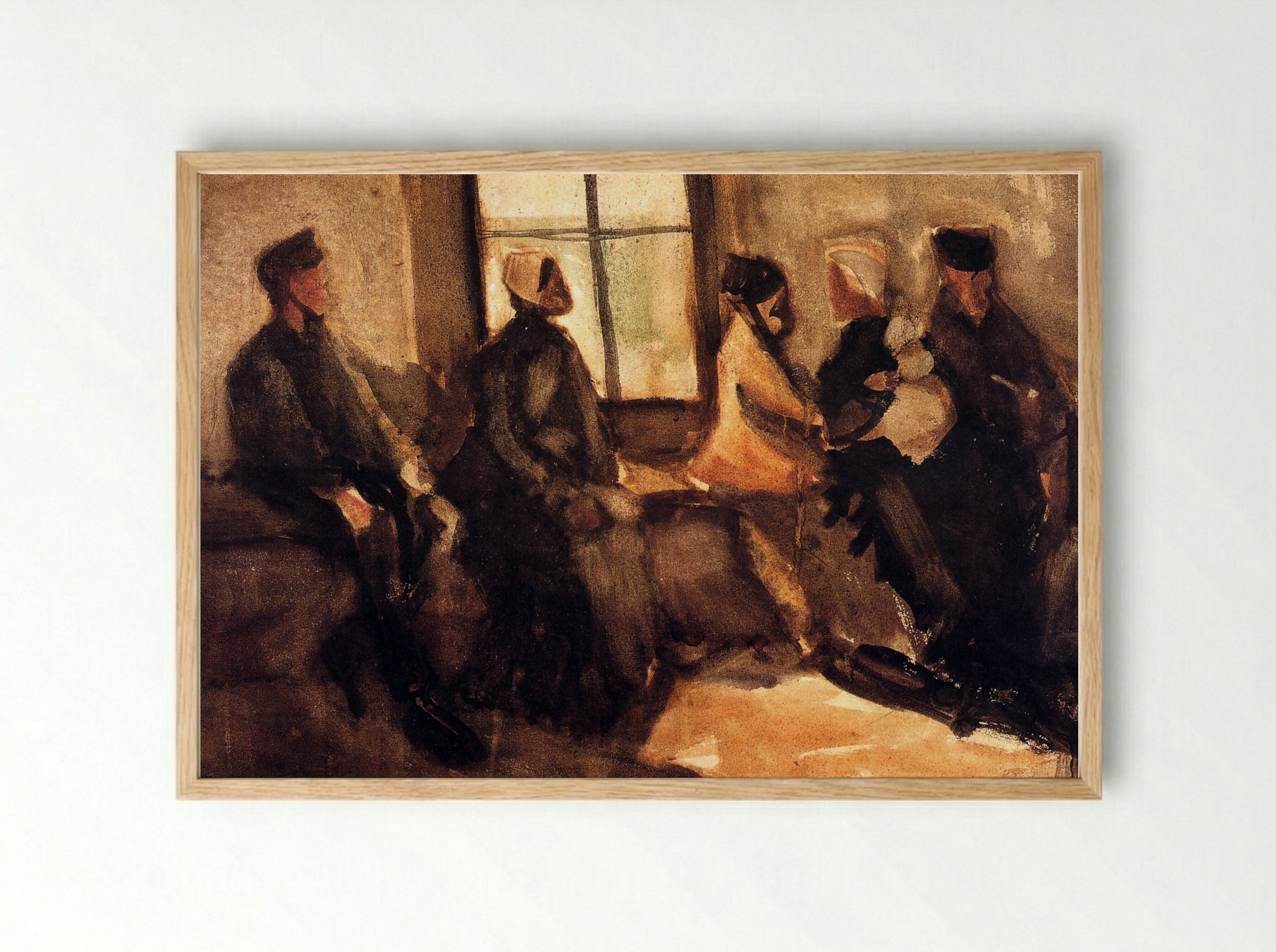 The Waiting Room (at Saint-Paul Hospital) - Vincent van Gogh - Framed Print Wood