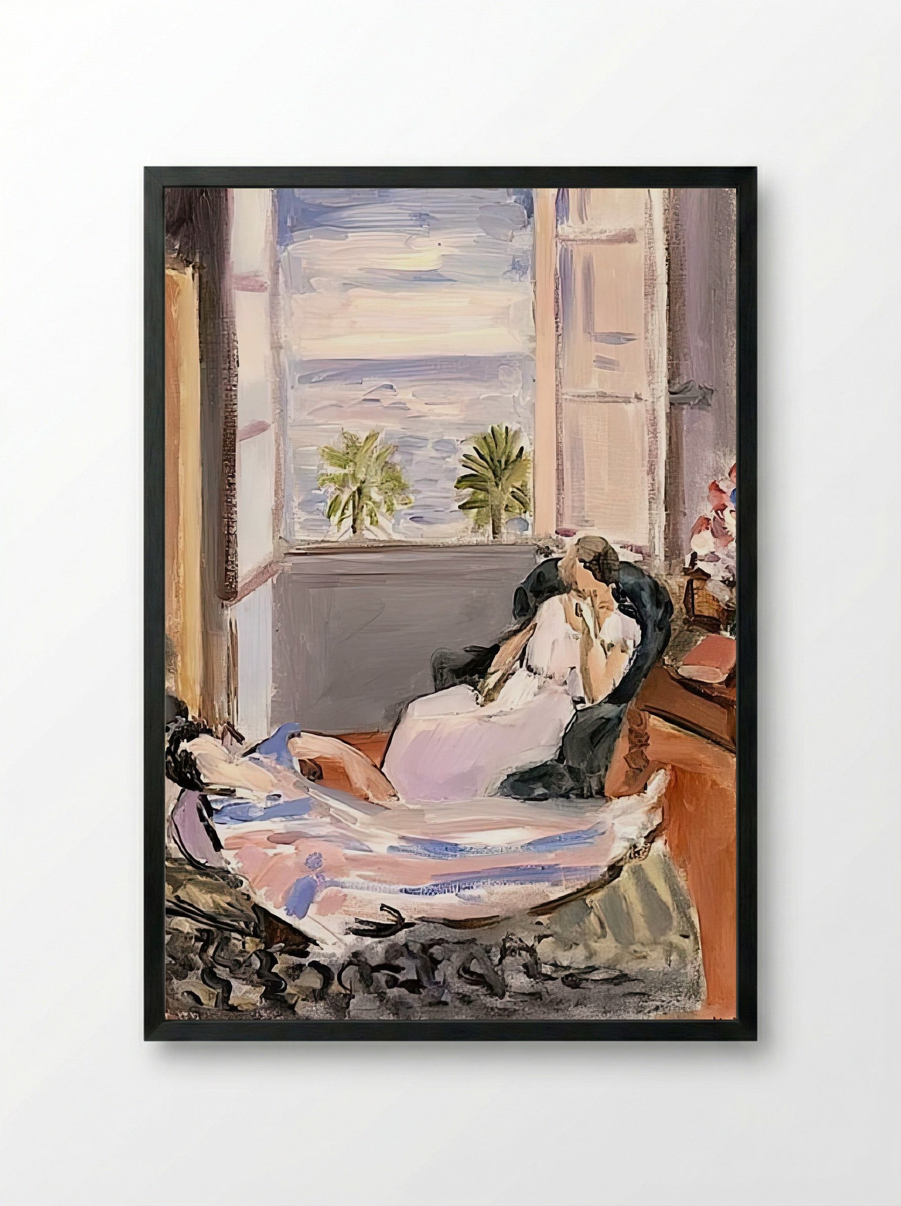 Confidence by Henri Matisse – Fauvist Figurative Expression Print - Framed Print Black