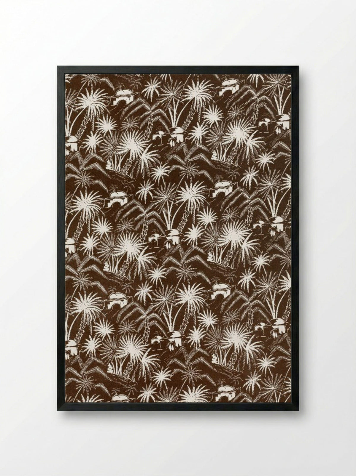 White Palm Trees - Charles Goy - Framed Print Black