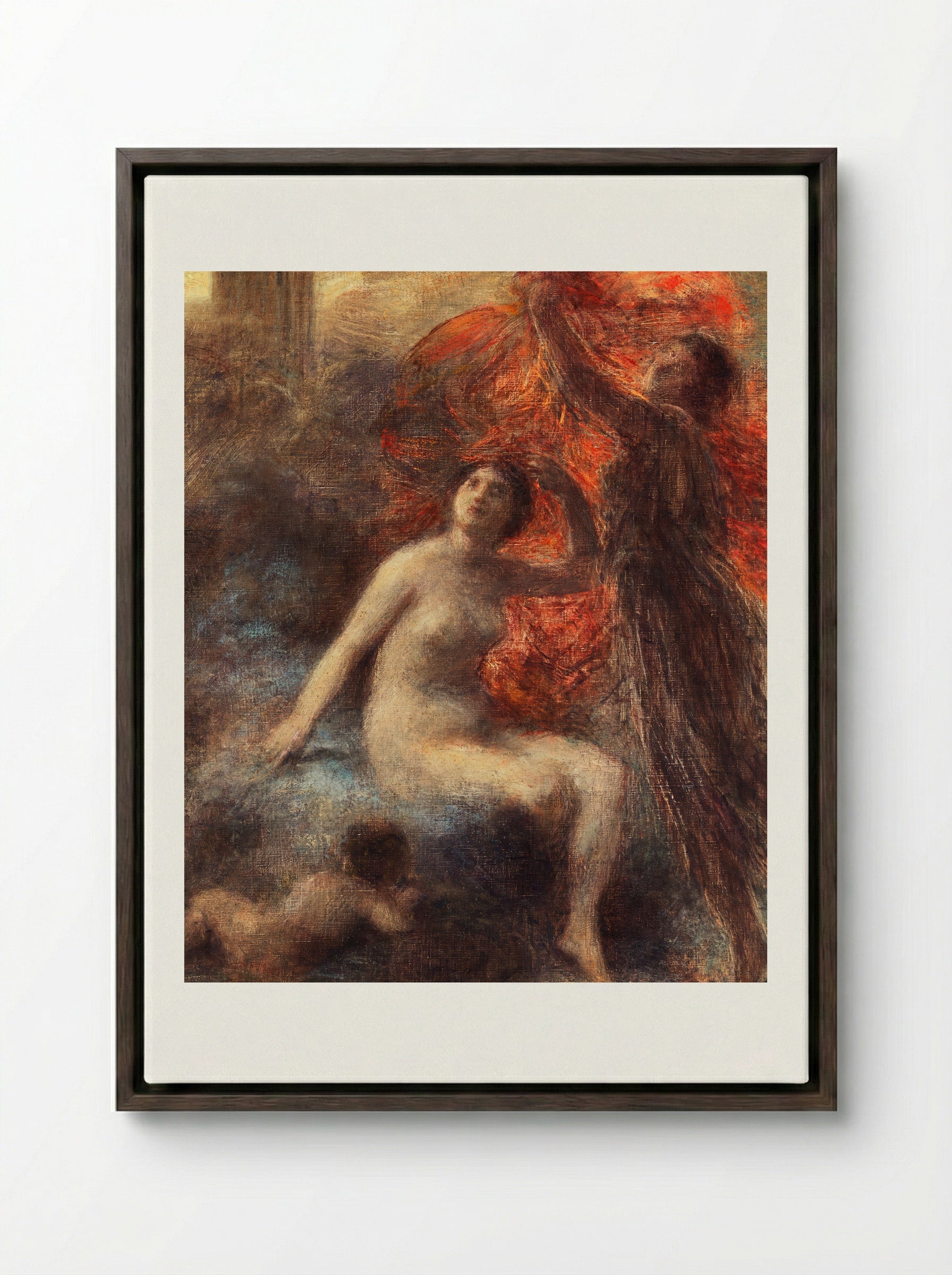 The Palace of Aurora - Henri Fantin-Latour - Framed Canvas Dark Wood