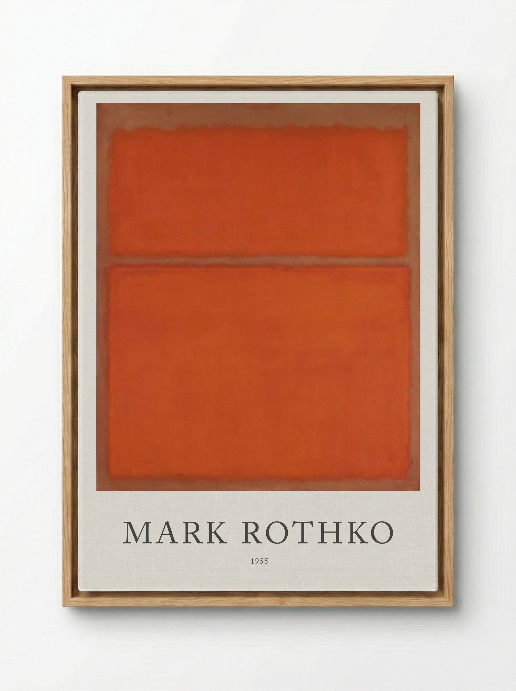 Untitled (Orange and Brown) - Mark Rothko - Framed Canvas Wood