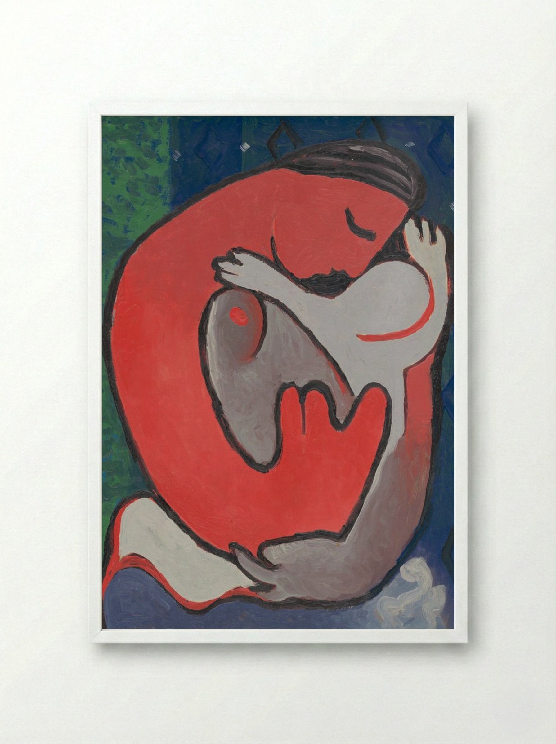 Mother's Embrace - Mikuláš Galanda - Framed Print White
