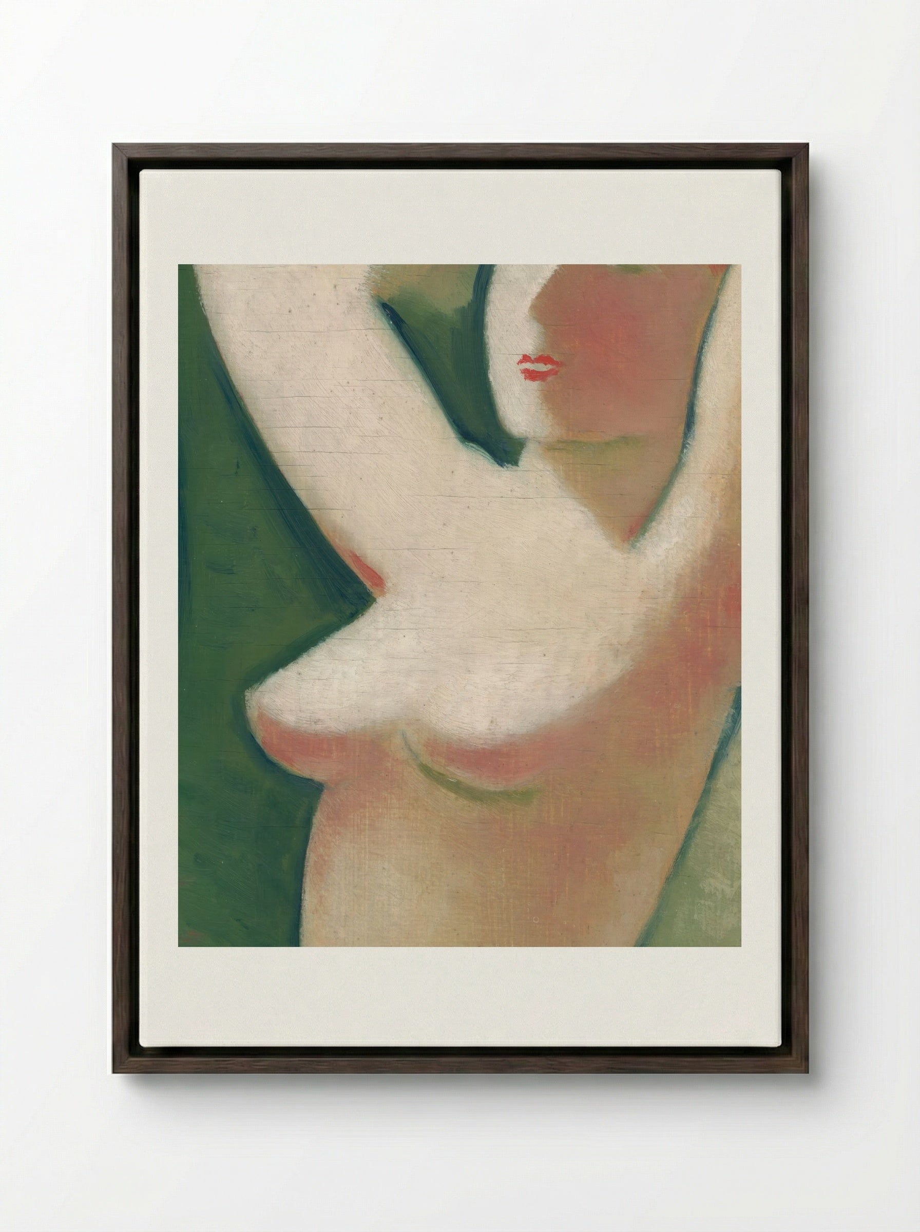 In Front of the Mirror - Mikuláš Galanda - Framed Canvas Dark Wood