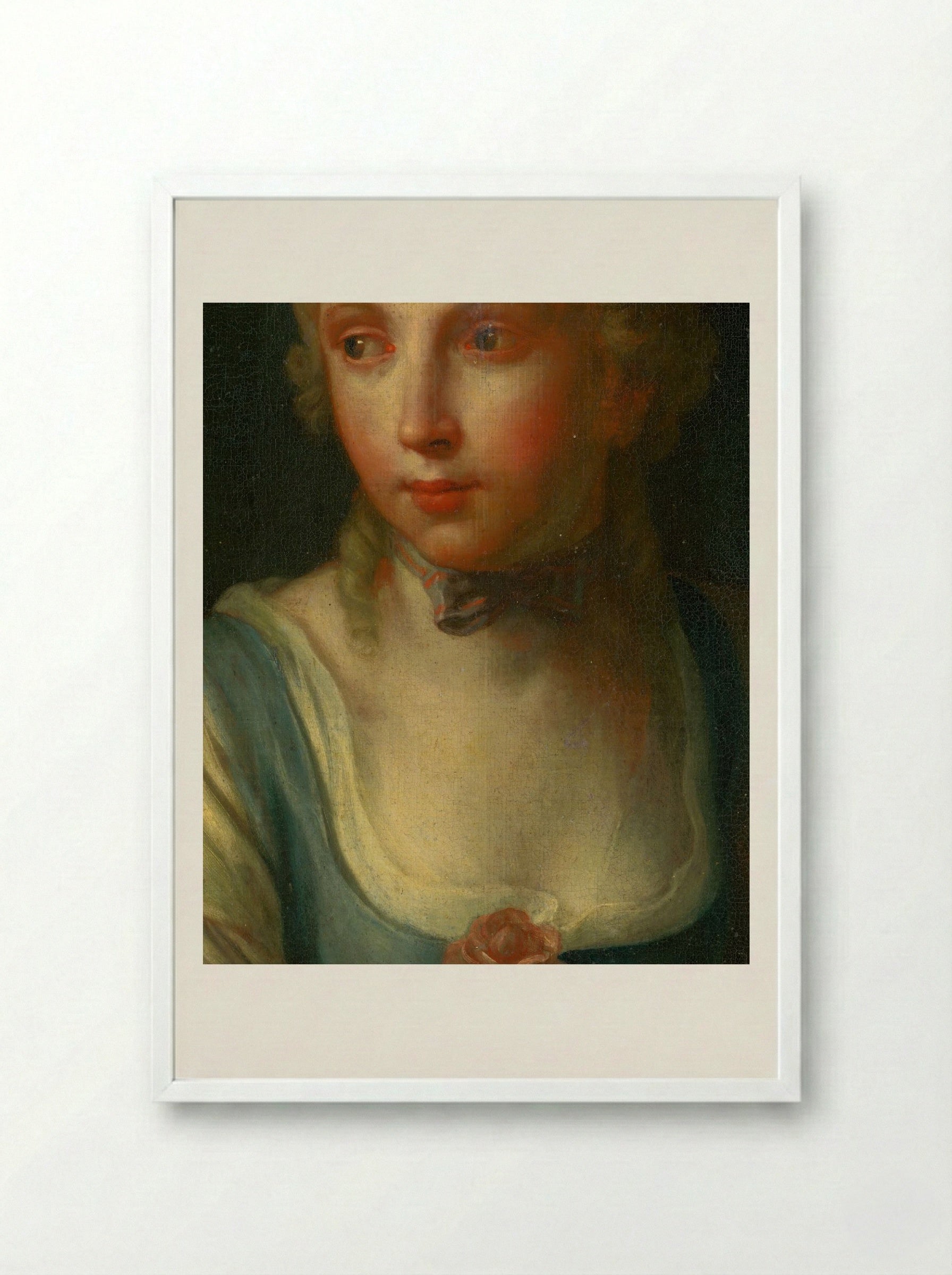 Portrait of a Girl - Berthe Morisot - Framed Print White