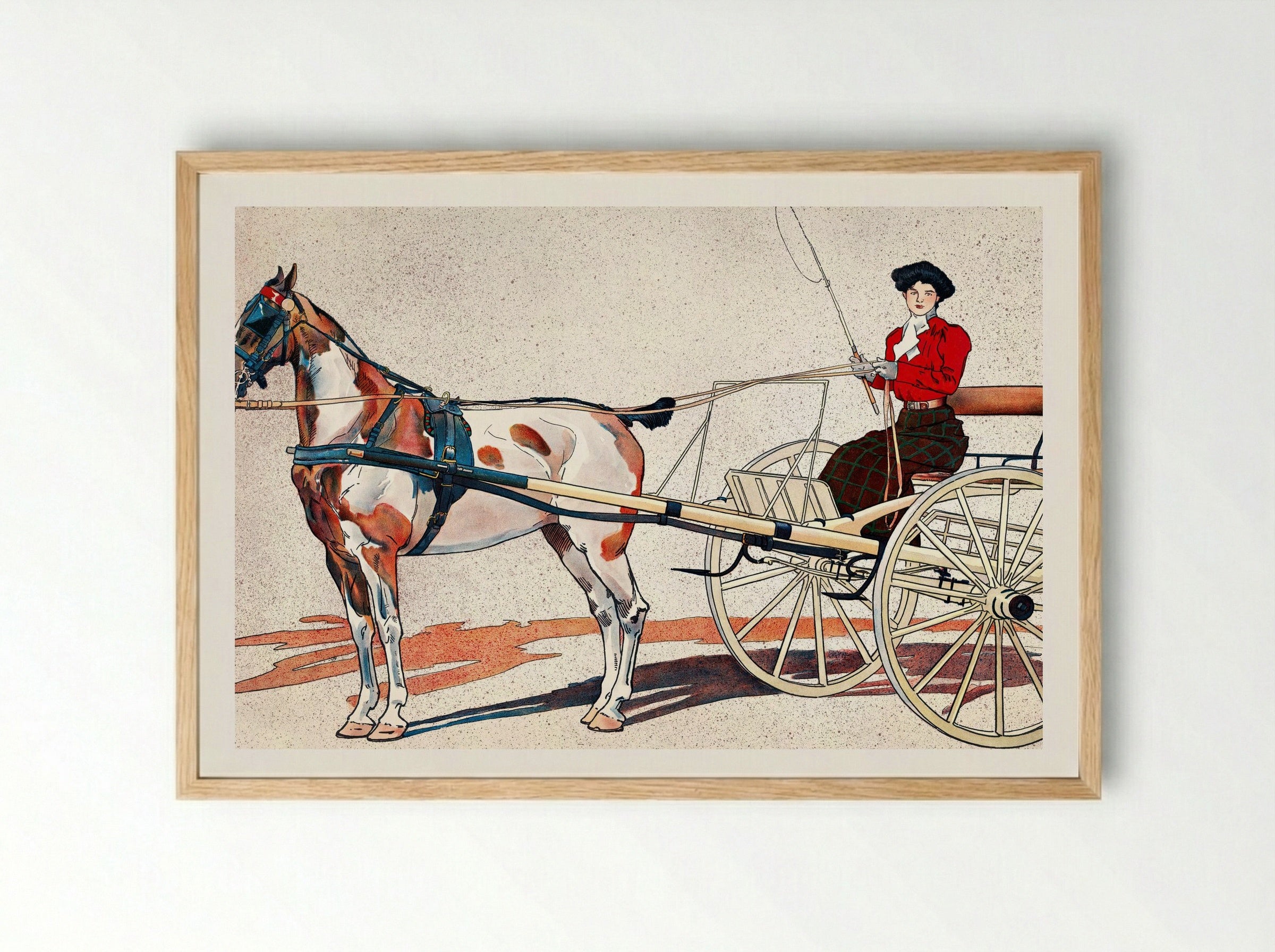 A Kentucky Breaking Cart - Edward Penfield - Framed Print Wood