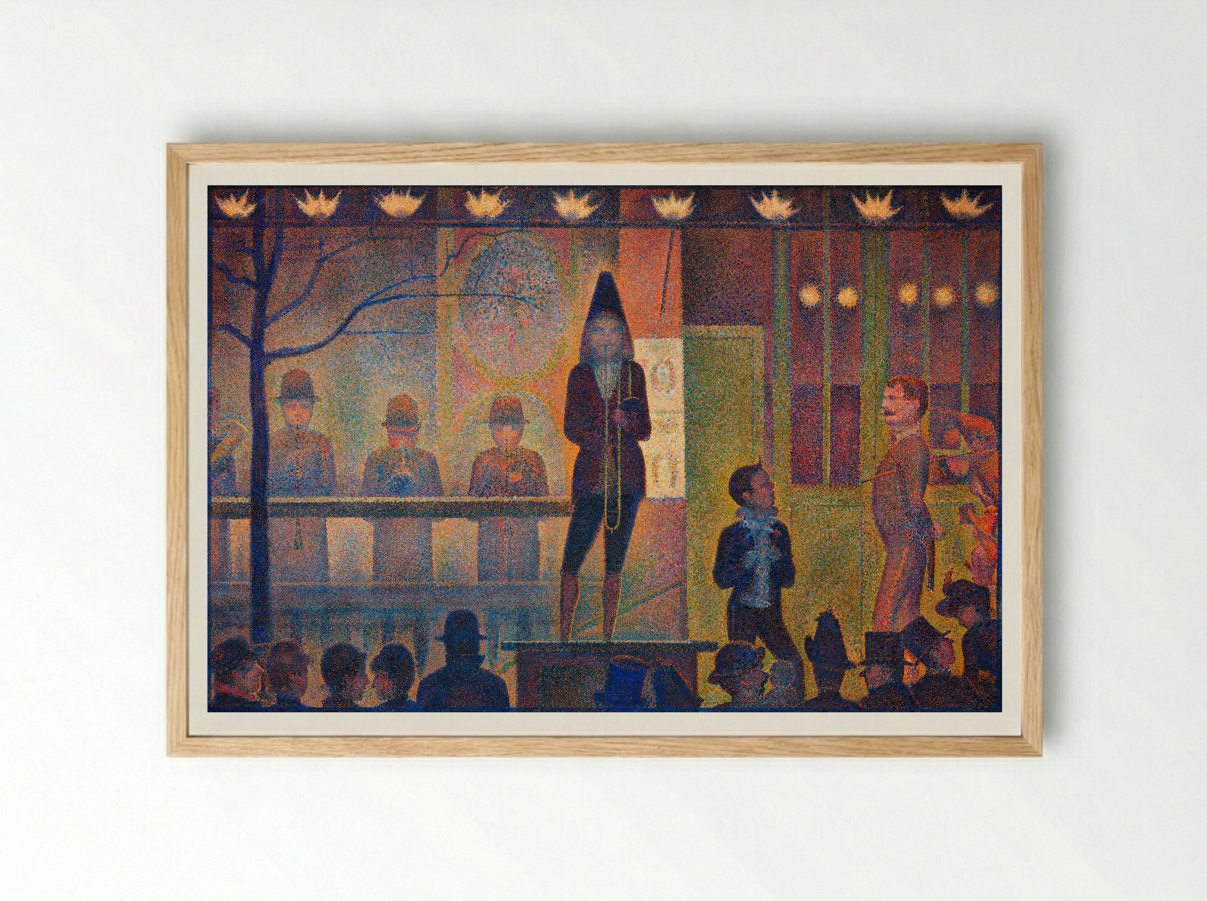 Circus Sideshow (Parade de Cirque) - Georges Seurat - Framed Print Wood