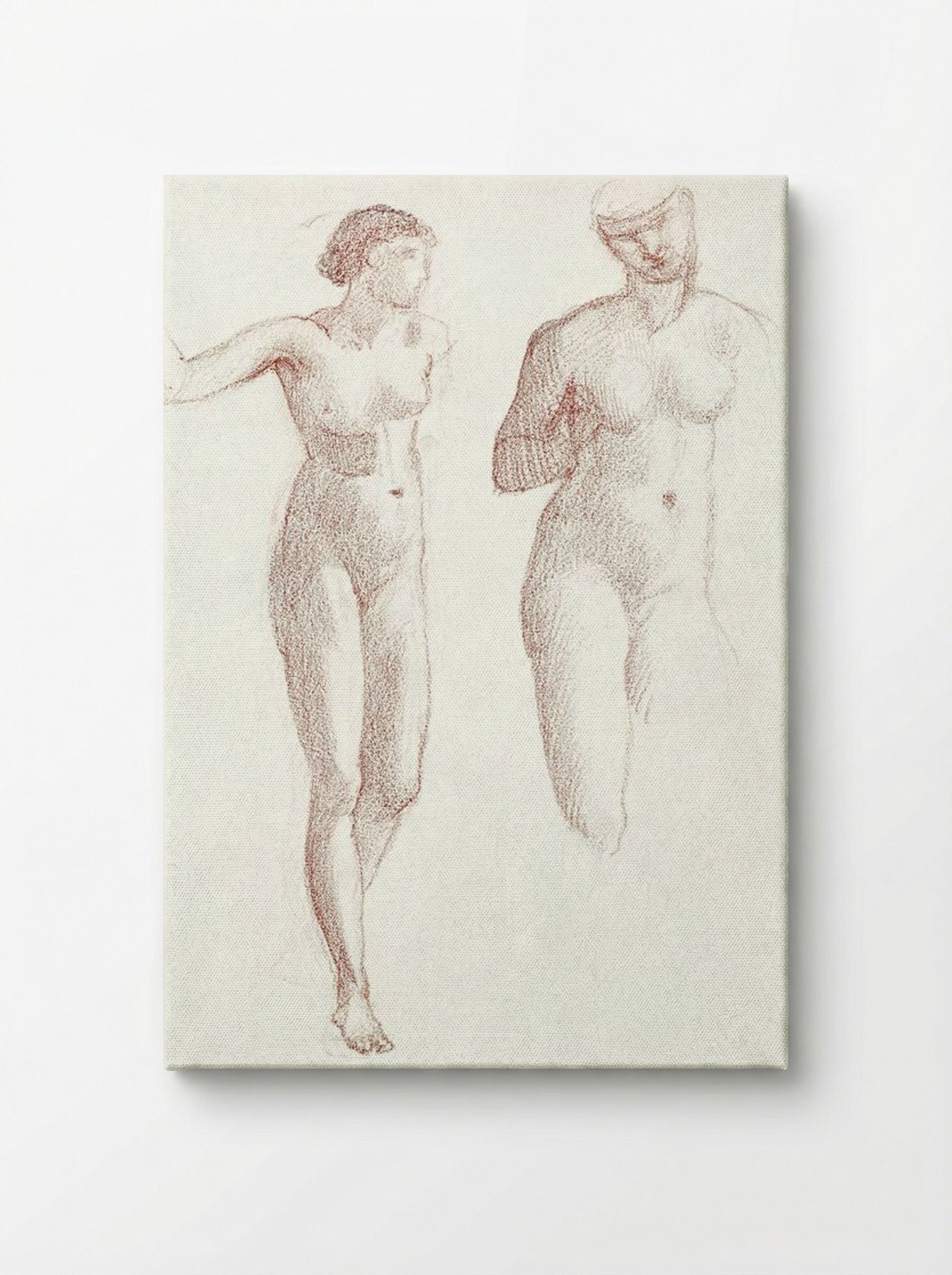 Cupid and Psyche - Female Nude - Two Studies - Edward Burne-Jones - Canvas