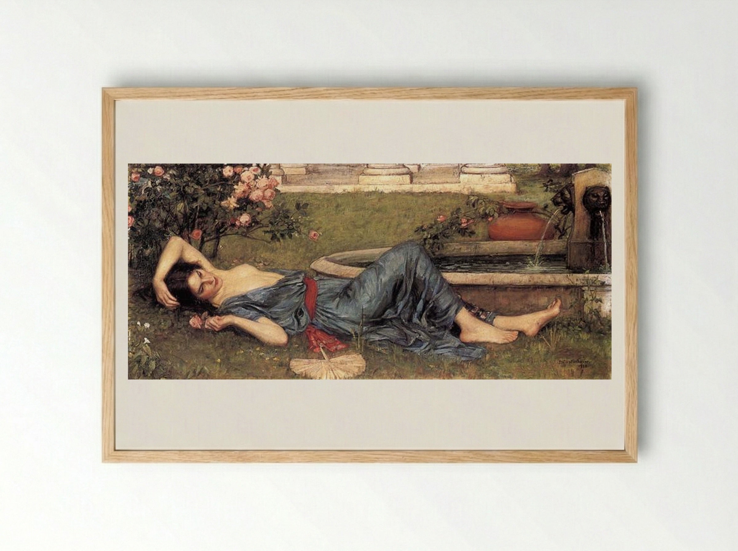 Sweet Summer - John William Waterhouse - Framed Print Wood