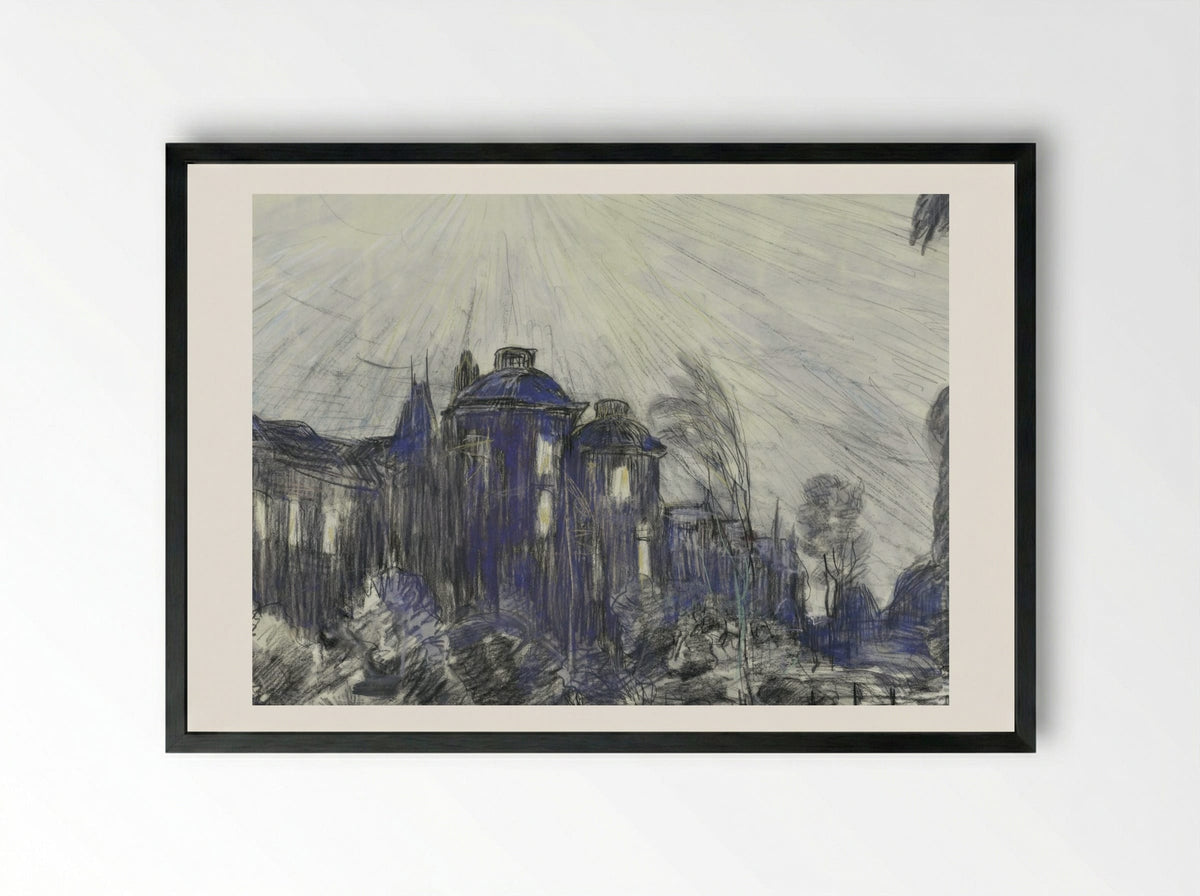 Huizen aan de Laan van Nieuw-Oosteinde te Voorburg - Theo van Hoytema - Framed Print Black