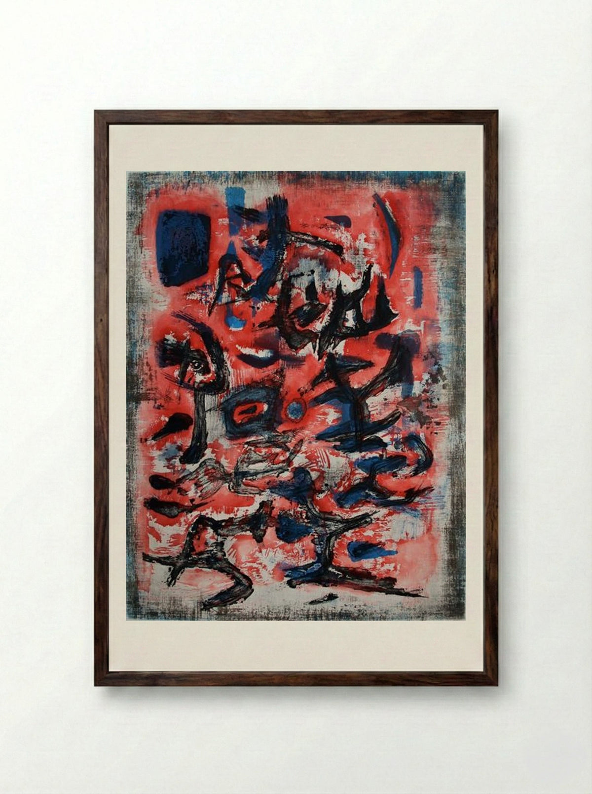 Signes en Mouvement - Zao Wou-Ki - Framed Print Dark Wood
