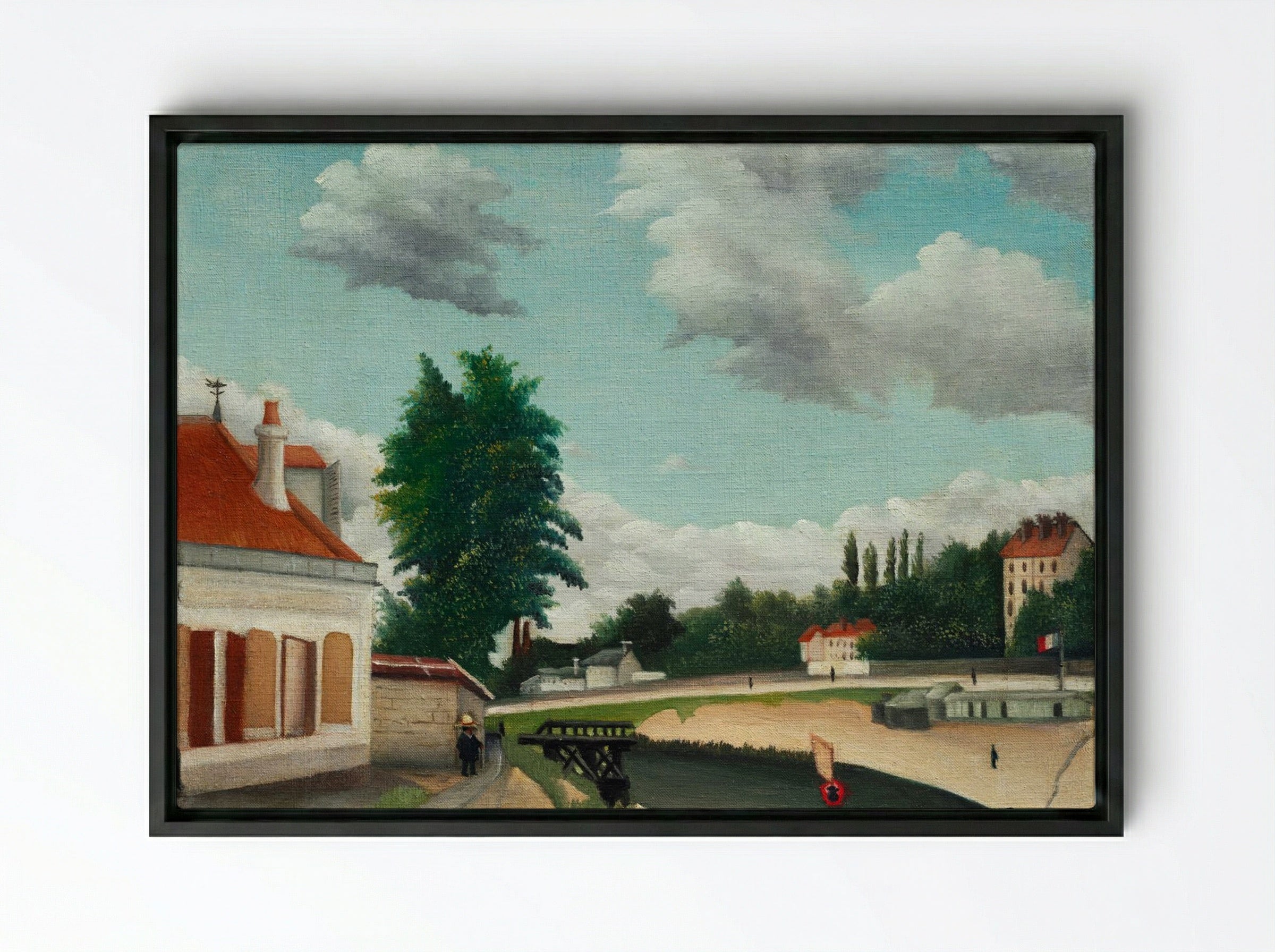 Outskirts of Paris - Henri Rousseau - Framed Canvas Black