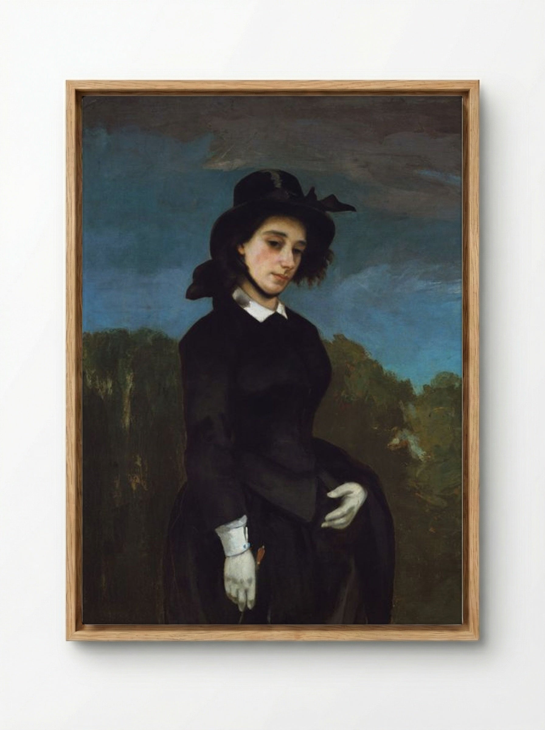 Woman in a Riding Habit ('L'Amazone') - Gustave Courbet - Framed Canvas Wood