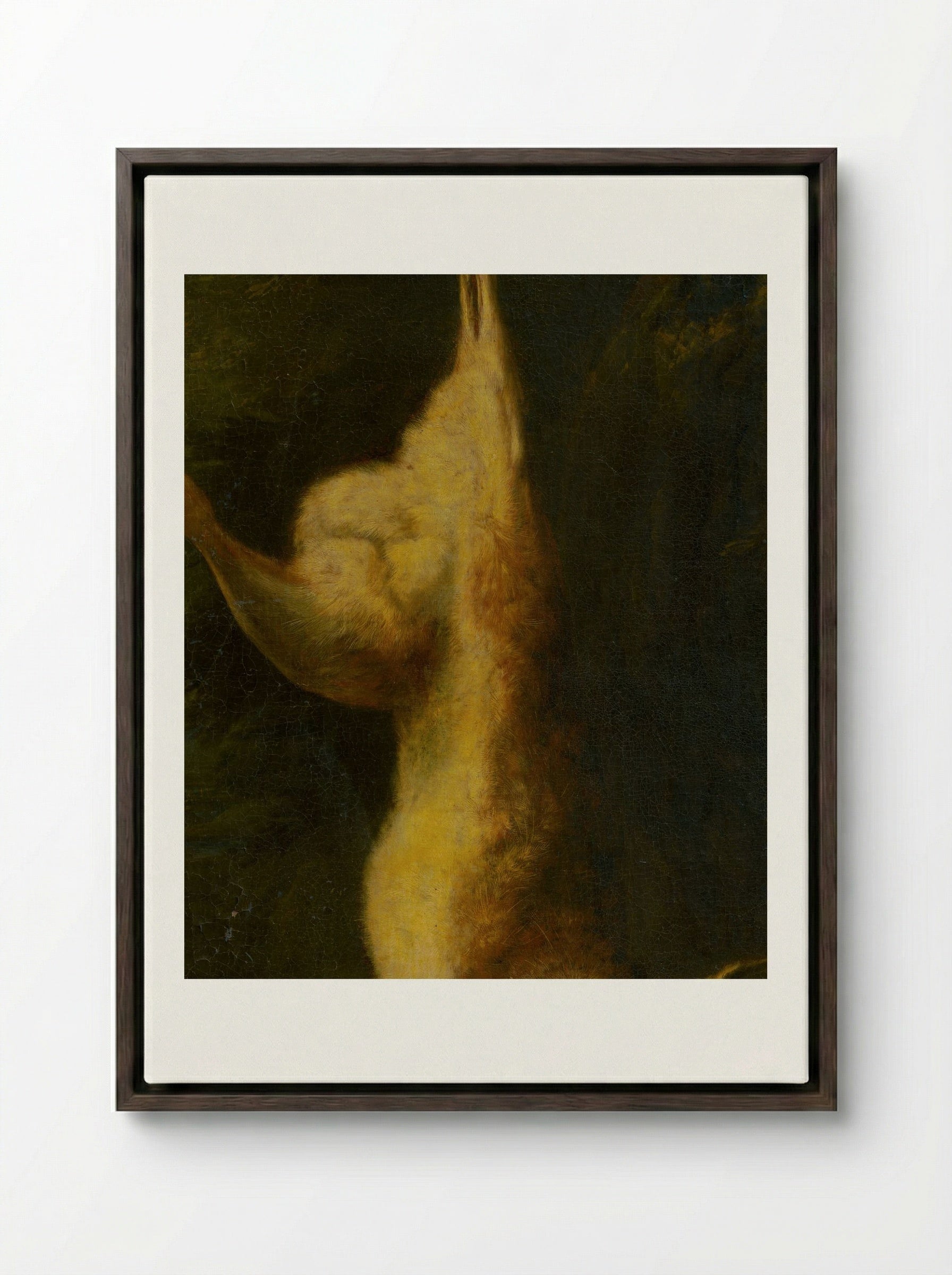 Still Life with Hare - Jean-Baptiste Oudry - Framed Canvas Dark Wood