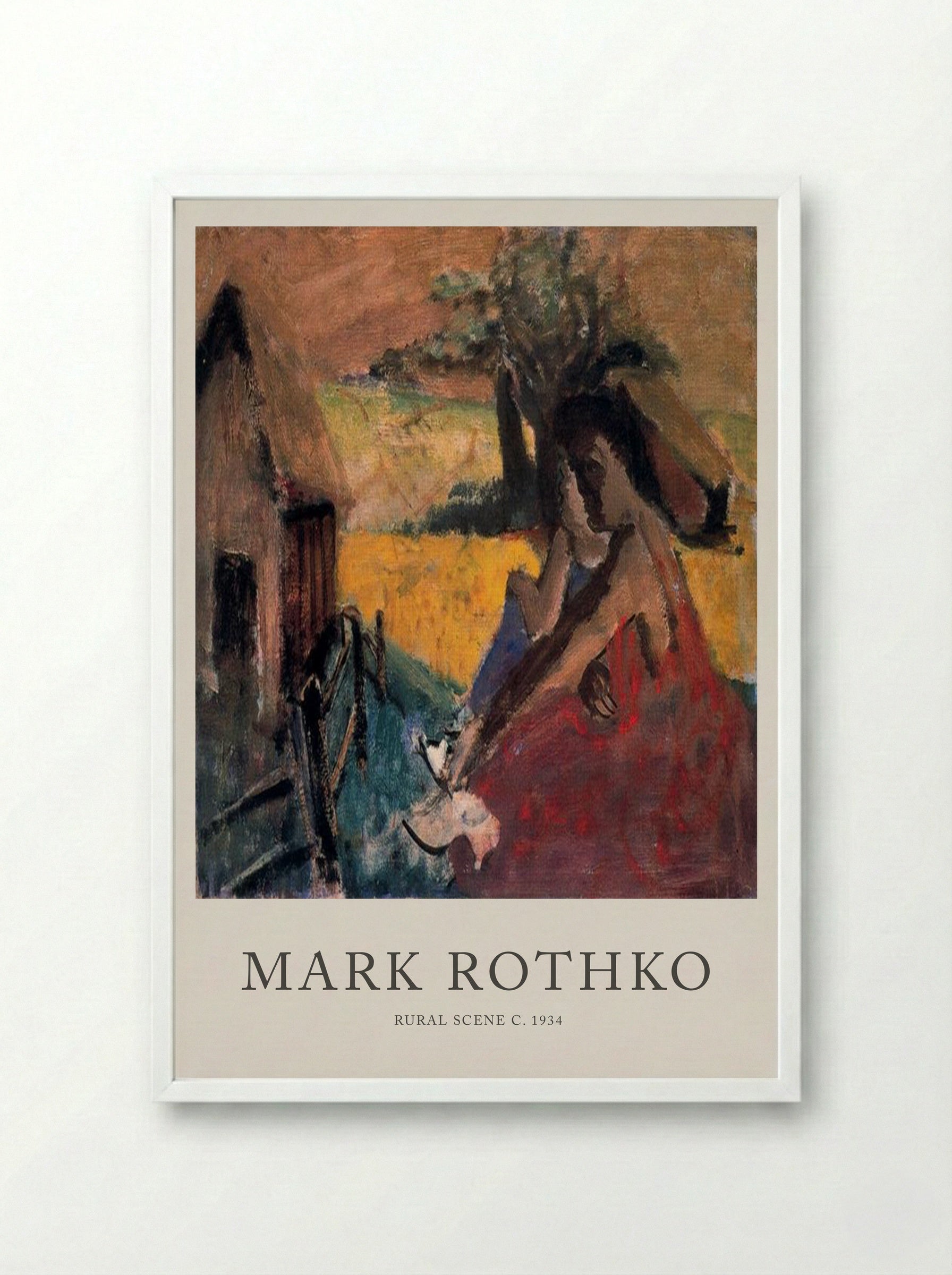 Rural Scene - Mark Rothko - Framed Print White