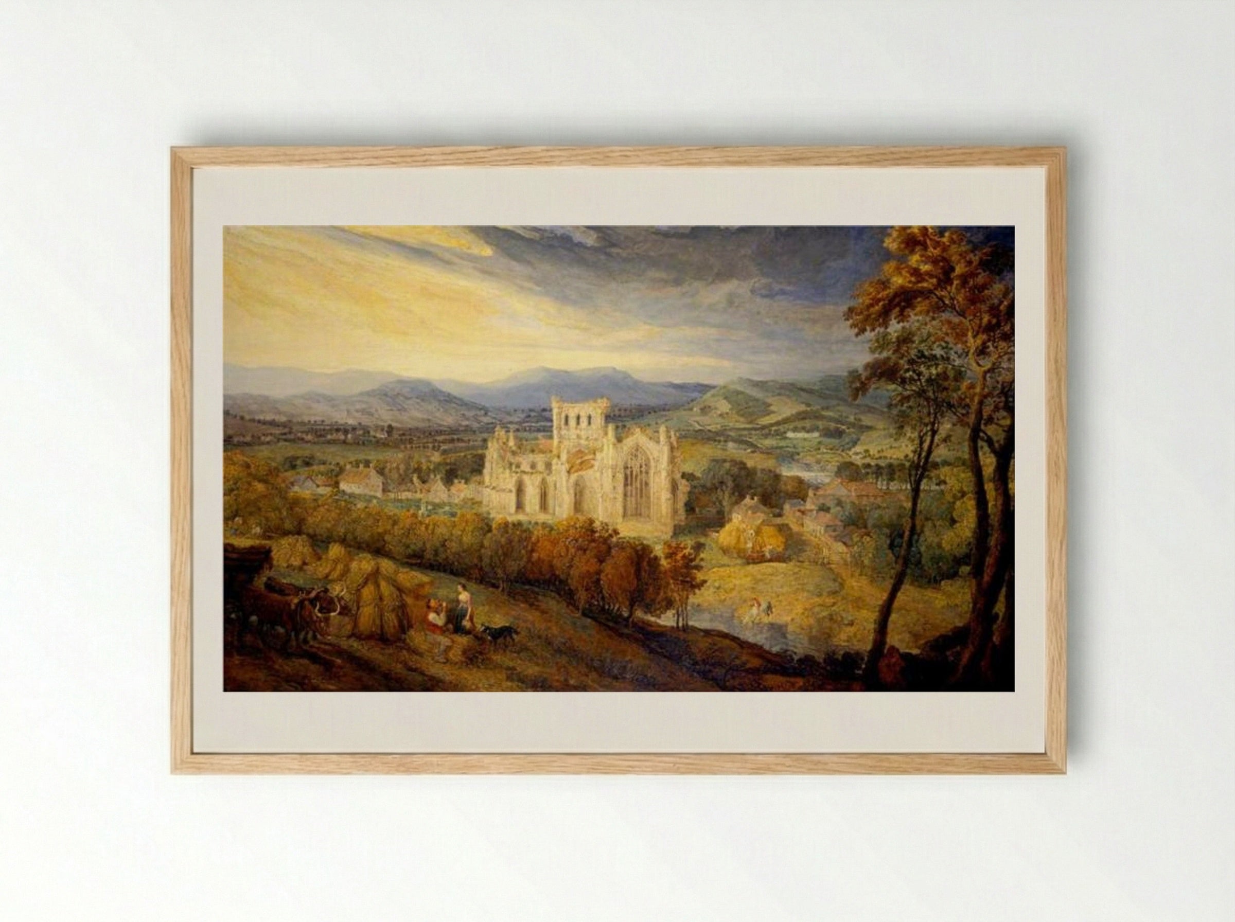 Melrose Abbey - James Ward - Framed Print Wood