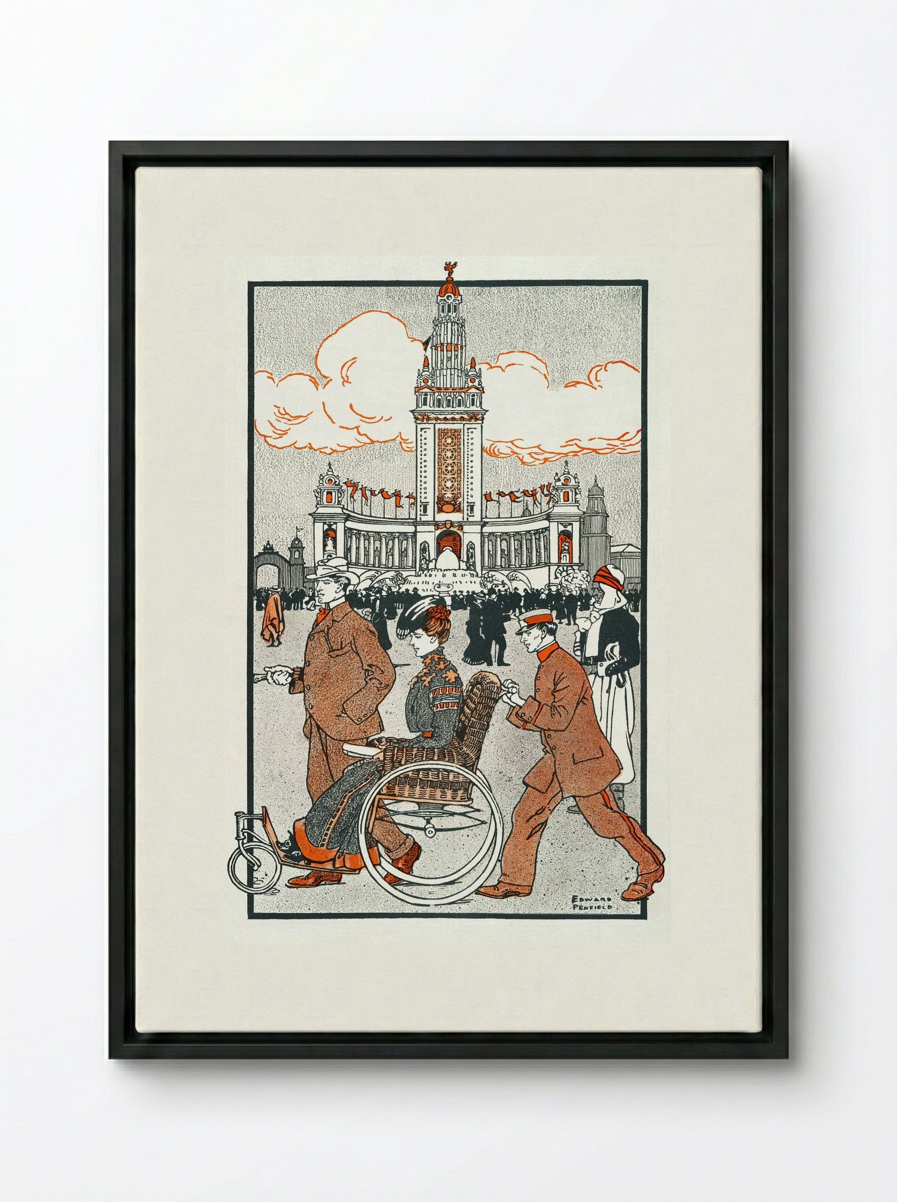 Pan-American Exposition, 1901 - Edward Penfield - Framed Canvas Black